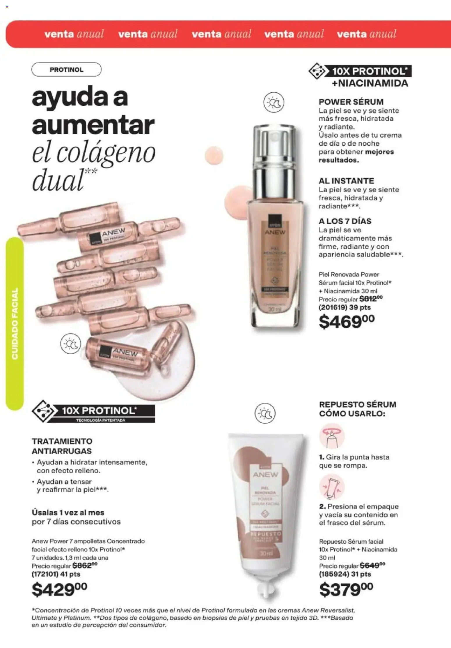 Nuevas ofertas de AVON válidas en toda la República Mexicana desde el 11/09/2026. ¡Encuentra las mejores ofertas en AVON campaña 14 2026! | Página: 112 | Productos: Serum, Crema, Frasco, Radiante