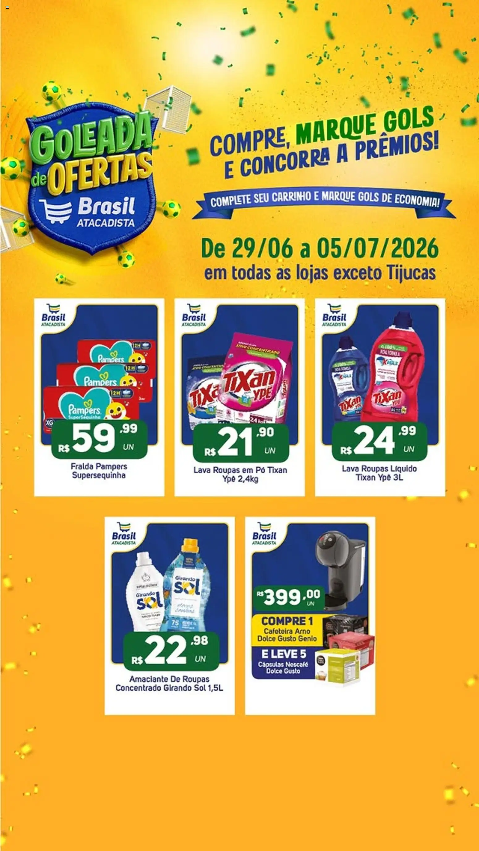 Brasil Atacadista Folheto - válido de 29/06/2026 | Página: 2 | Produtos: Pampers, Amaciante de roupas, Cafeteira, Amaciante