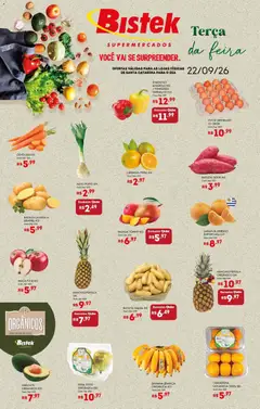 Bistek Supermercados ofertas Hortifruti - Pré-Visualização do folheto da loja Bistek Supermercados, válido de 22/09/2026
