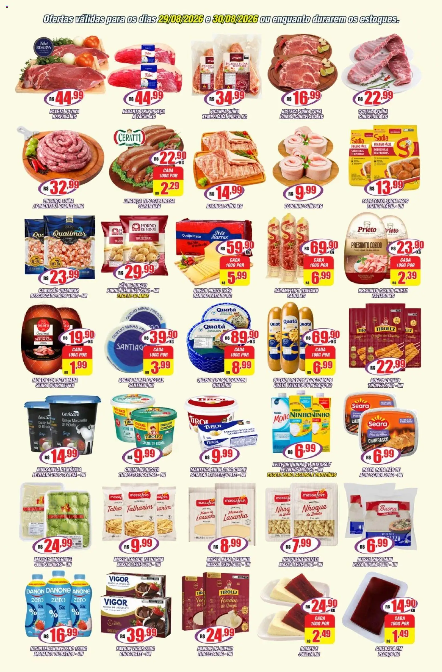 Violeta Supermercados Folheto - válido de 29/08/2026 | Página: 2 | Produtos: Forno, Linguiça, Lasanha, Sal