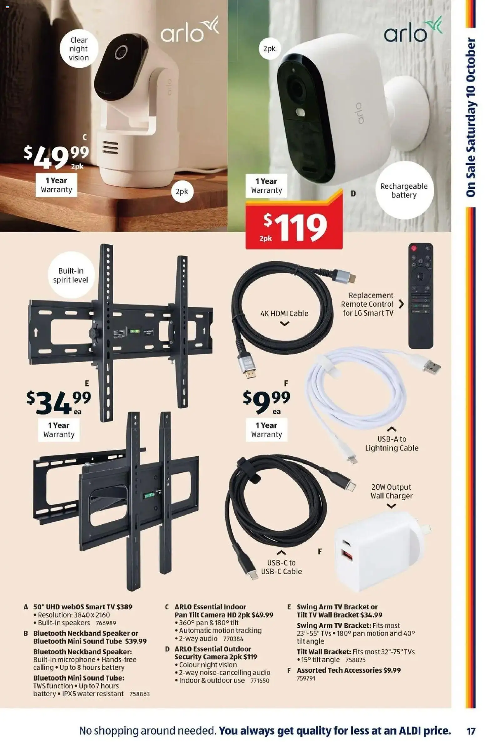 Aldi catalogue - valid from 07/10/2026 | Page: 17 | Products: Water, Accessories, Audio, Speaker