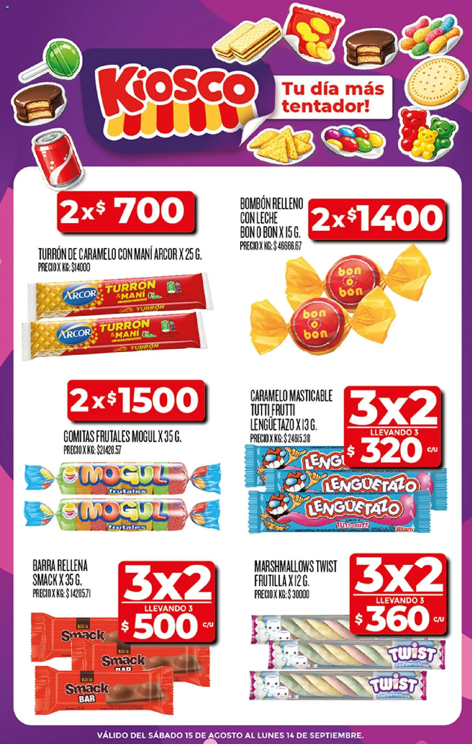 Supermercado DIA - Especial Kiosco │ válido desde el 01/09/2026 | Página: 1 | Productos: Frutilla, Leche, Chocolate, Turrón