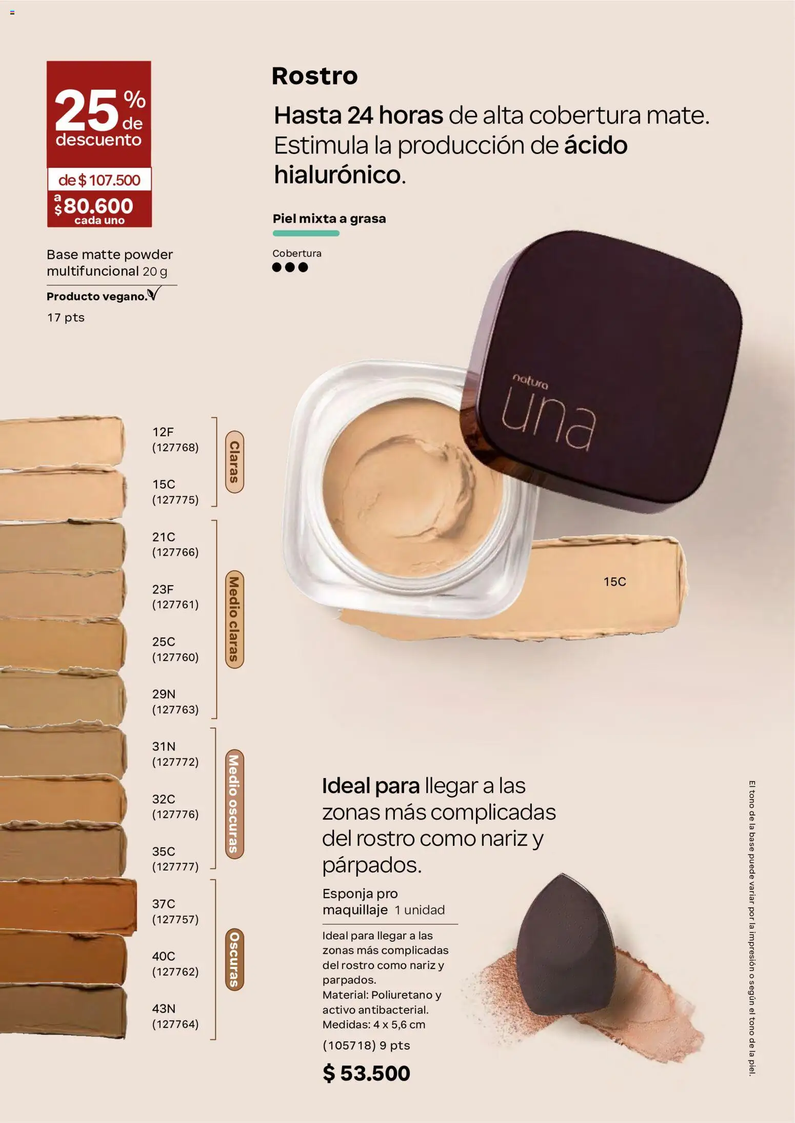 Natura revista - valida desde el 29.04.2026 | Página: 71 | Productos: Esponja, Maquillaje