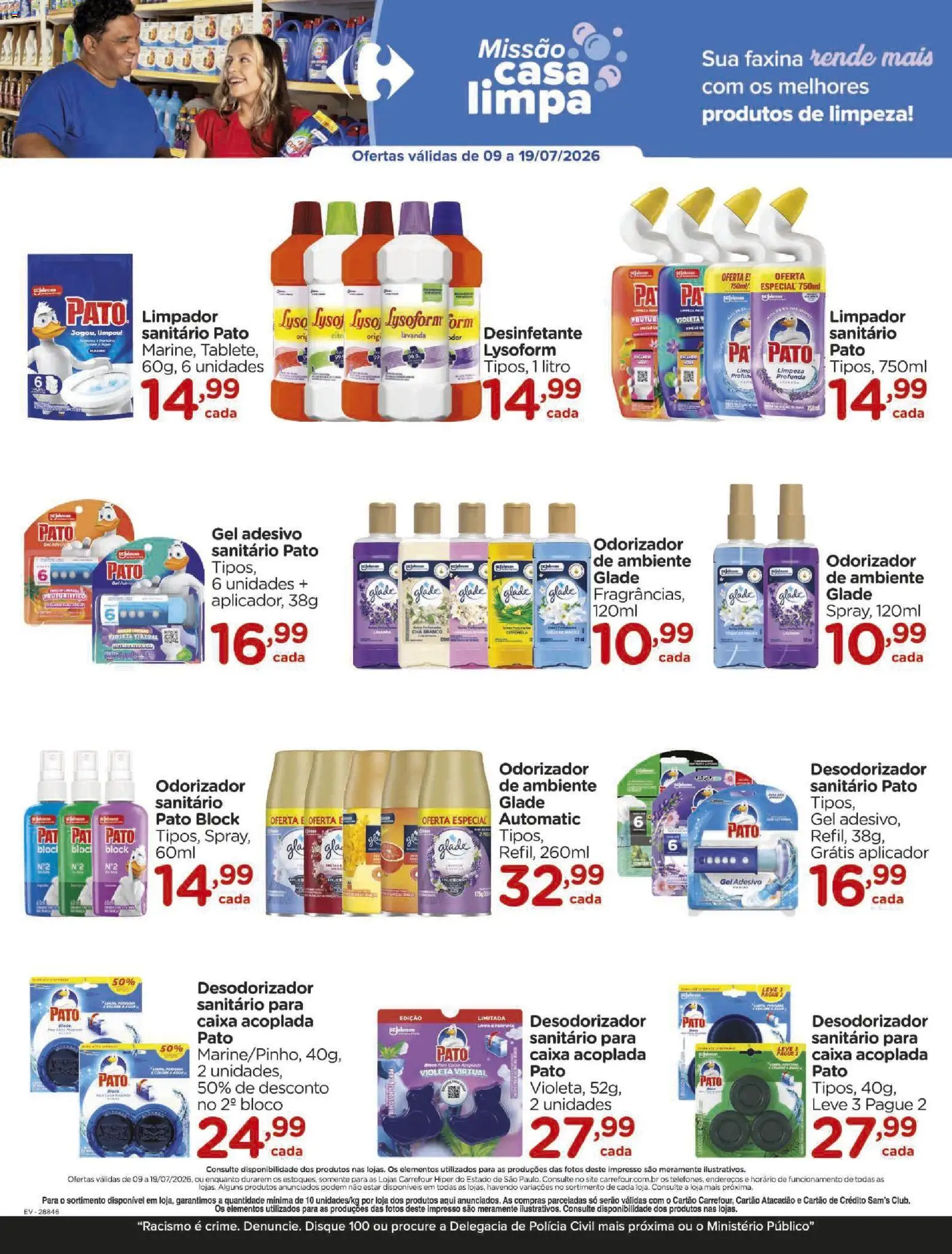 Carrefour Folheto - válido de 09/07/2026 | Página: 3 | Produtos: Caixa, Chá, Desinfetante