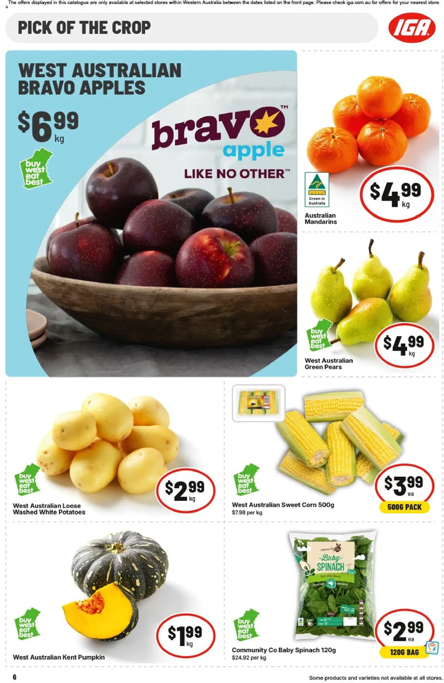 IGA catalogue - valid from 20.05.2026 | Page: 7 | Products: Potatoes, Spinach, Pumpkin, Bag