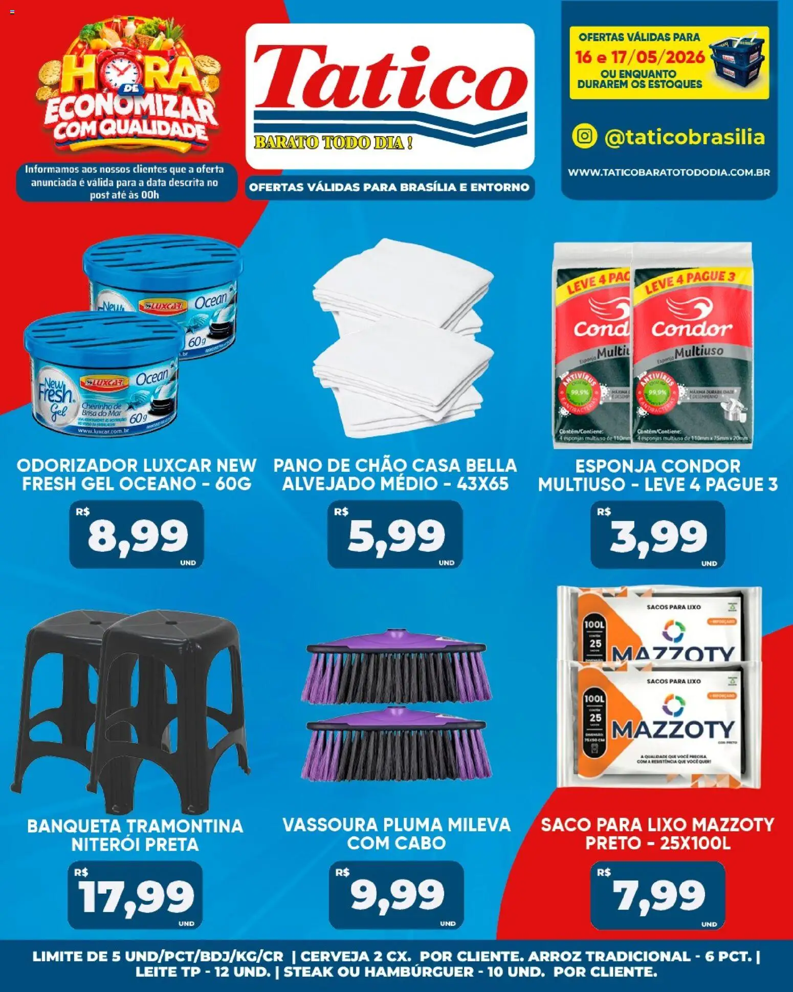 Tatico Folheto - válido de 16.05.2026 | Página: 24 | Produtos: Saco para lixo, Banqueta, Cabo, Vassoura