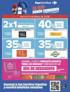 Vista previa Carrefour ofertas válido desde el 06.05.2026 | Página: 2 | Productos: Jamón cocido, Café, Jamón, Fideos