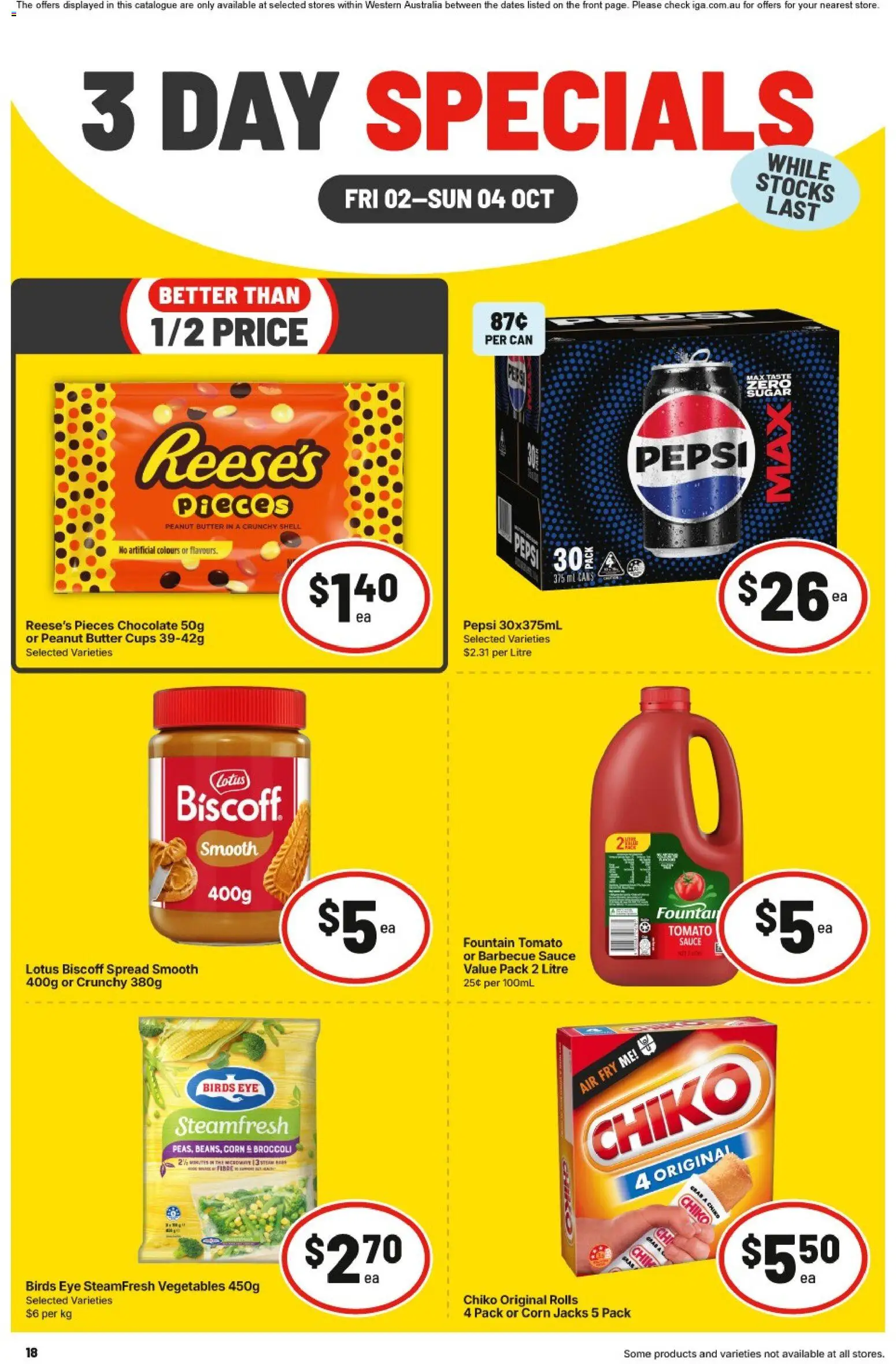IGA catalogue - valid from 02/10/2026 | Page: 2 | Products: Broccoli, Chocolate, Pepsi, Lotus