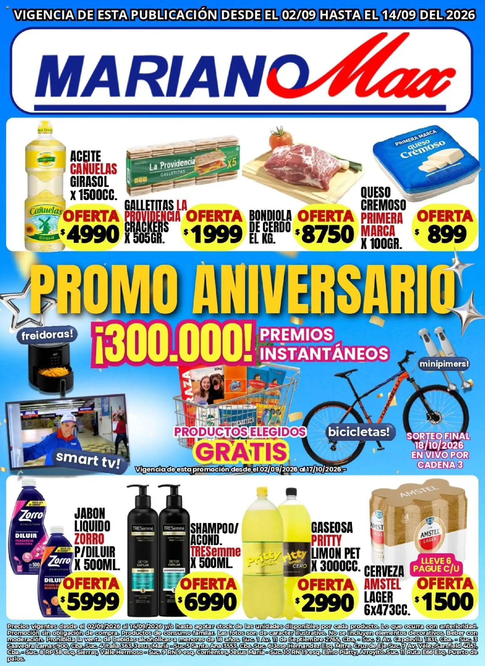 Mariano Max - Catálogo │ válido desde el 02/09/2026 | Página: 1 | Productos: Cadena, Bebidas, Jabón, Limón