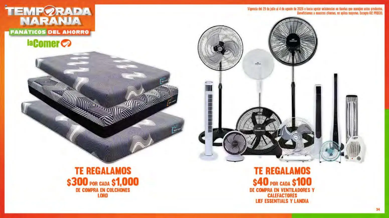 Nuevas ofertas de La Comer válidas en toda la República Mexicana desde el 29/07/2026. ¡Encuentra las mejores ofertas en La Comer folleto! | Página: 34 | Productos: Té