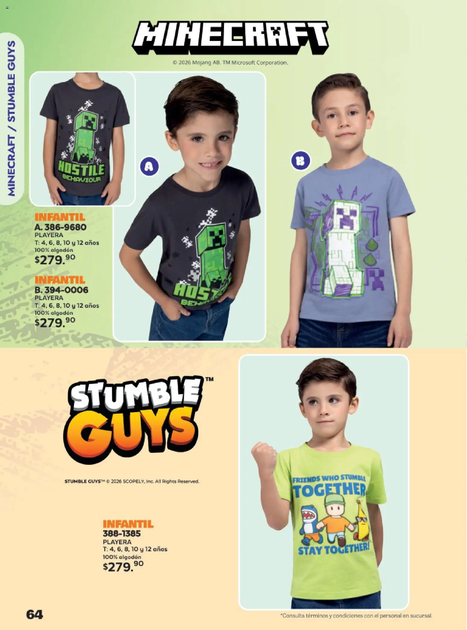 Nuevas ofertas de Andrea válidas en toda la República Mexicana desde el 24.05.2026. ¡Encuentra las mejores ofertas en Andrea catálogo Lo más divertindo en ropa! | Página: 64 | Productos: Algodón, Playera
