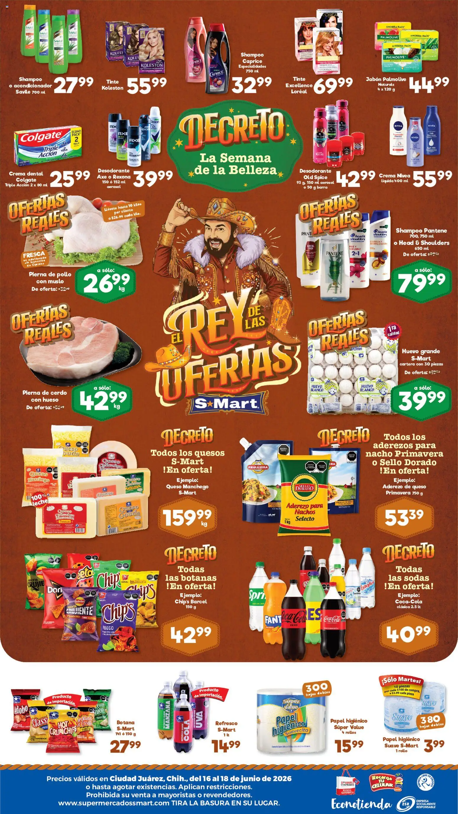Nuevas ofertas de S-Mart válidas en toda la República Mexicana desde el 16.06.2026. ¡Encuentra las mejores ofertas en S-Mart folleto Juárez! | Página: 2