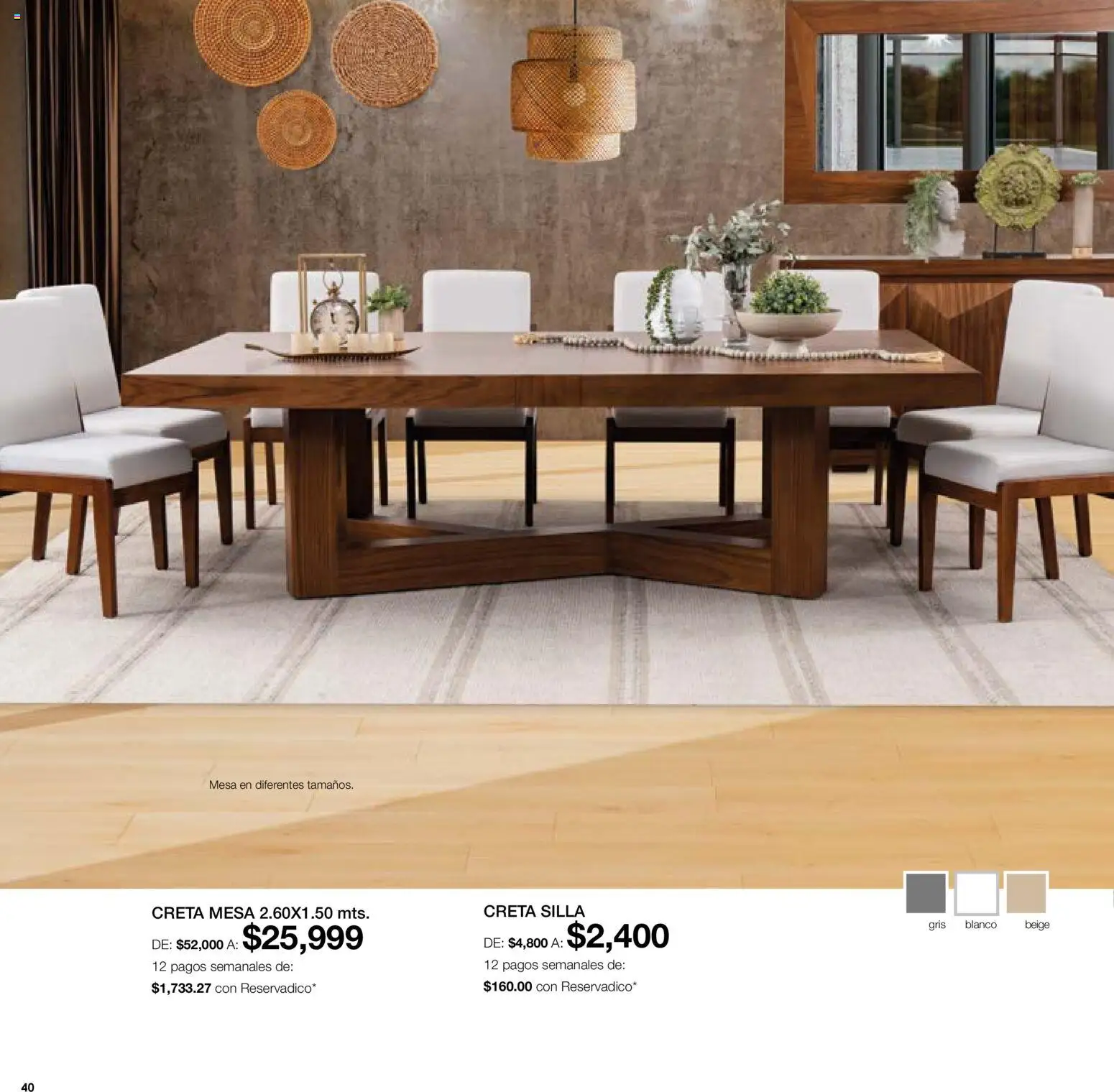 Nuevas ofertas de Muebles Dico válidas en toda la República Mexicana desde el 07.05.2026. ¡Encuentra las mejores ofertas en Muebles Dico catálogo Medio año, medio precio! | Página: 40