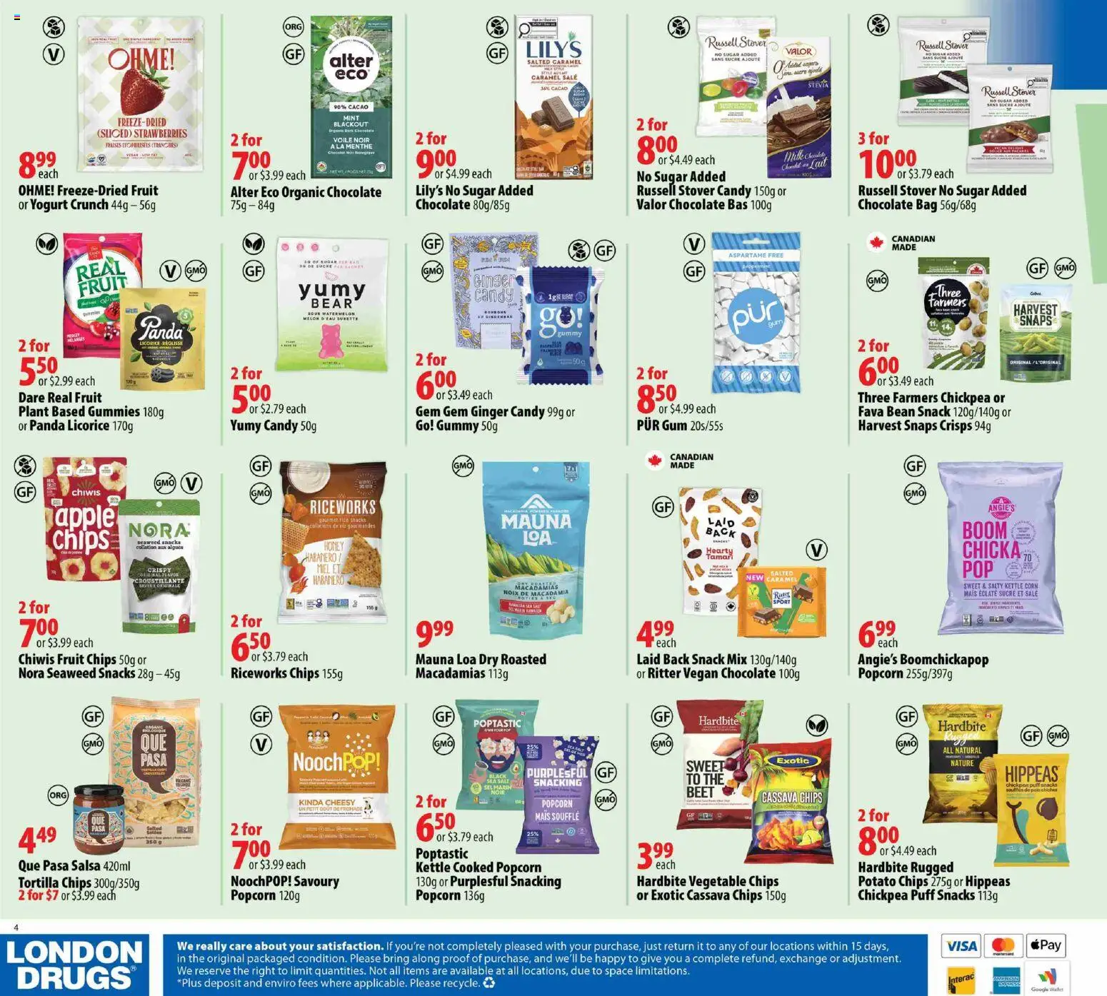 London Drugs flyer valid from 01.05.2026 | Page: 3 | Products: Strawberries, Kettle, Yogurt, Chocolate
