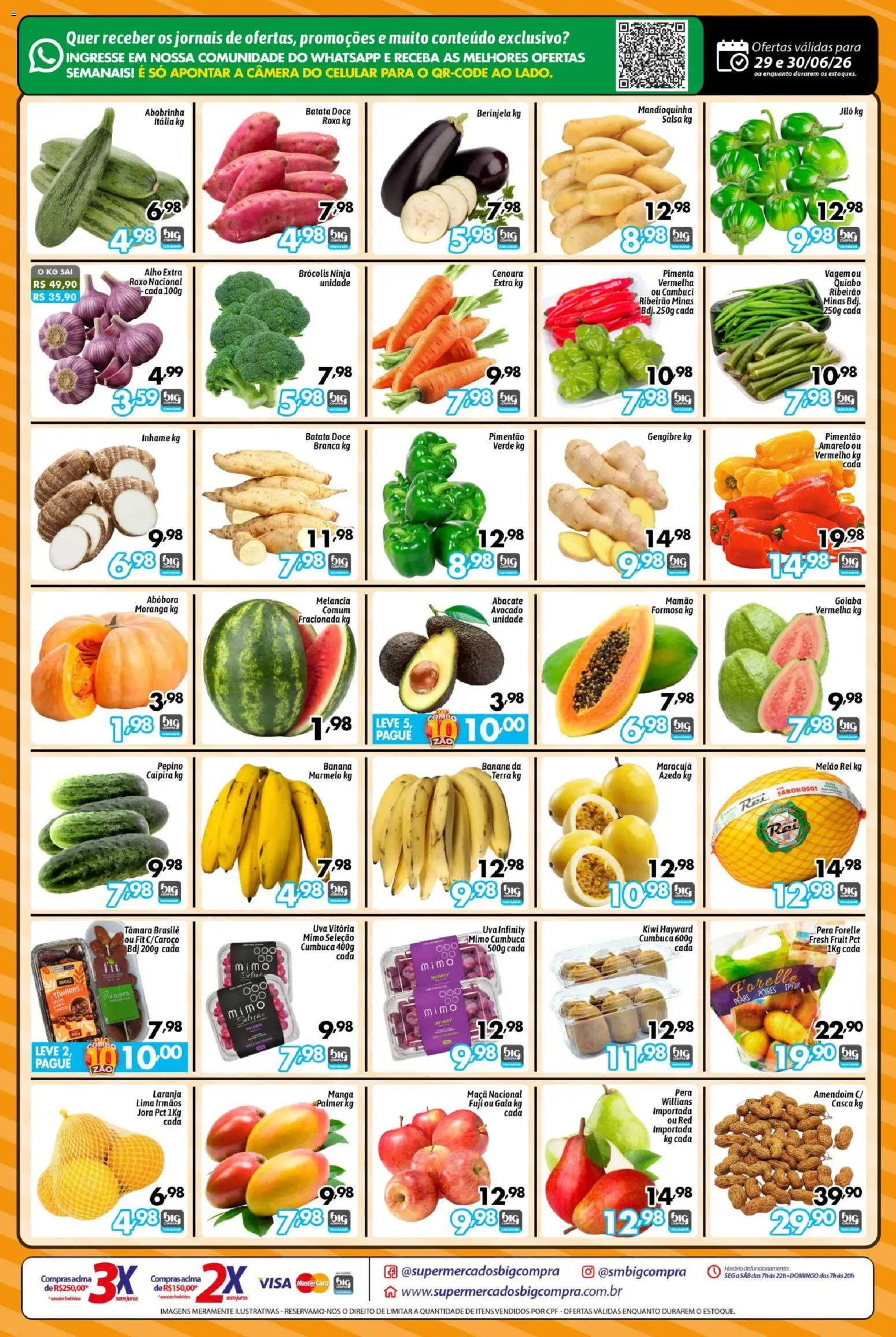 Big Compra Folheto - válido de 29/06/2026 | Página: 2 | Produtos: Pimentão, Cenoura, Brócolis, Câmera
