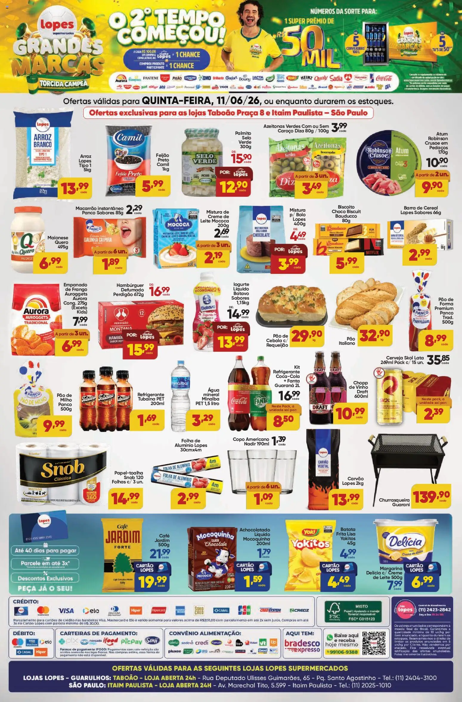 Lopes Supermercados Folheto - válido de 11.06.2026 | Página: 2 | Produtos: Biscoito, Cola, Batata, Margarina