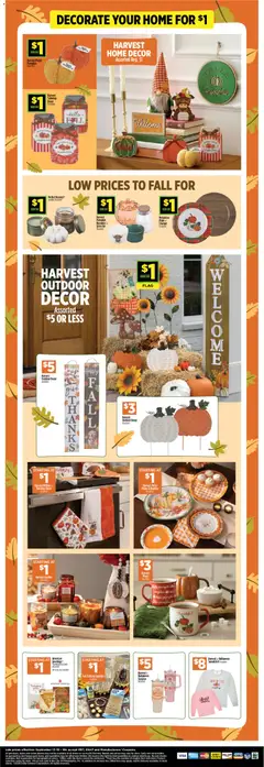 Preview of Dollar General weekly ads valid from 09/13/2026 | Page: 15 | Products: Candles, Pumpkin, Charger
