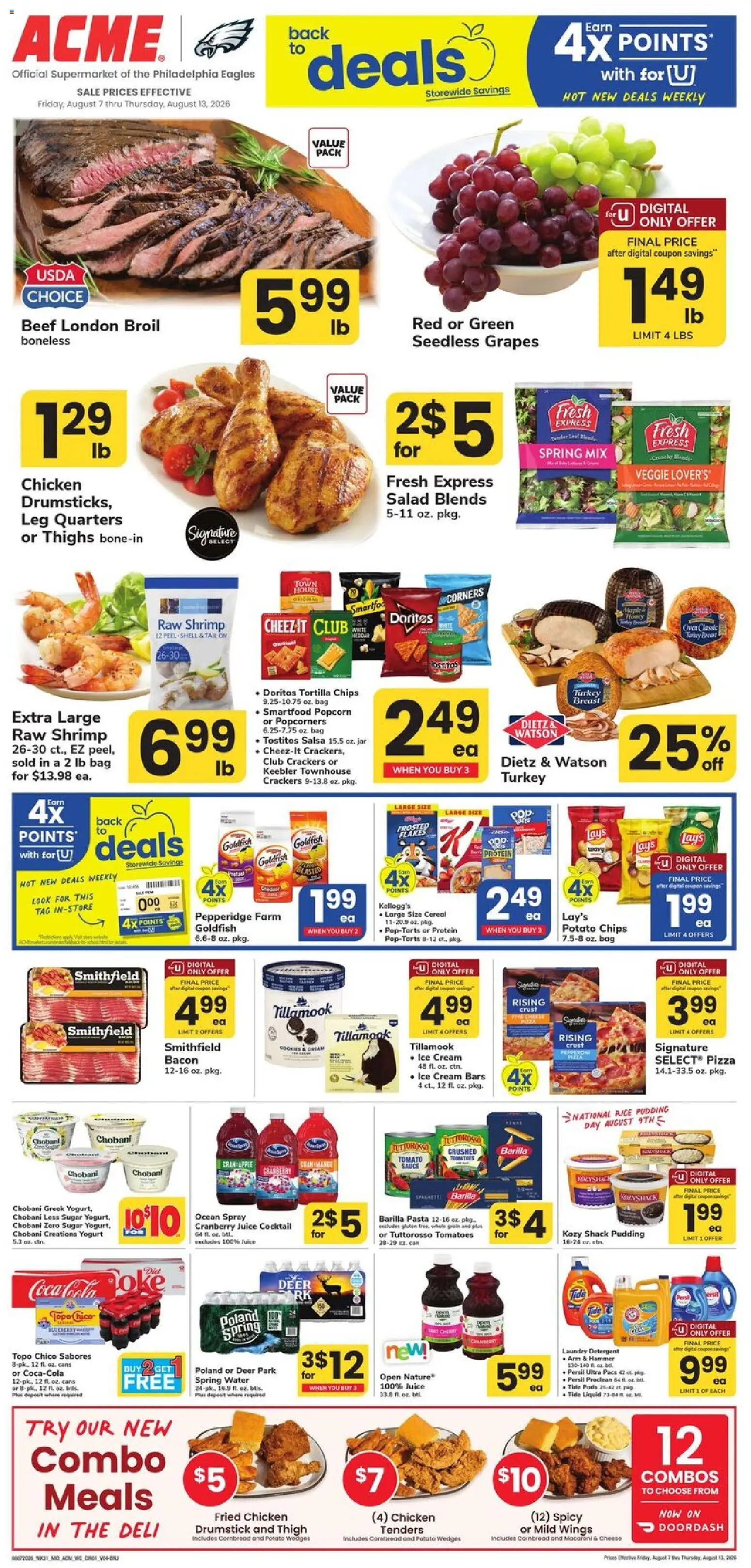 Acme Weekly Ad - valid from 08/07/2026 | Page: 1 | Products: Detergent, Cream, Sauce, Grapes