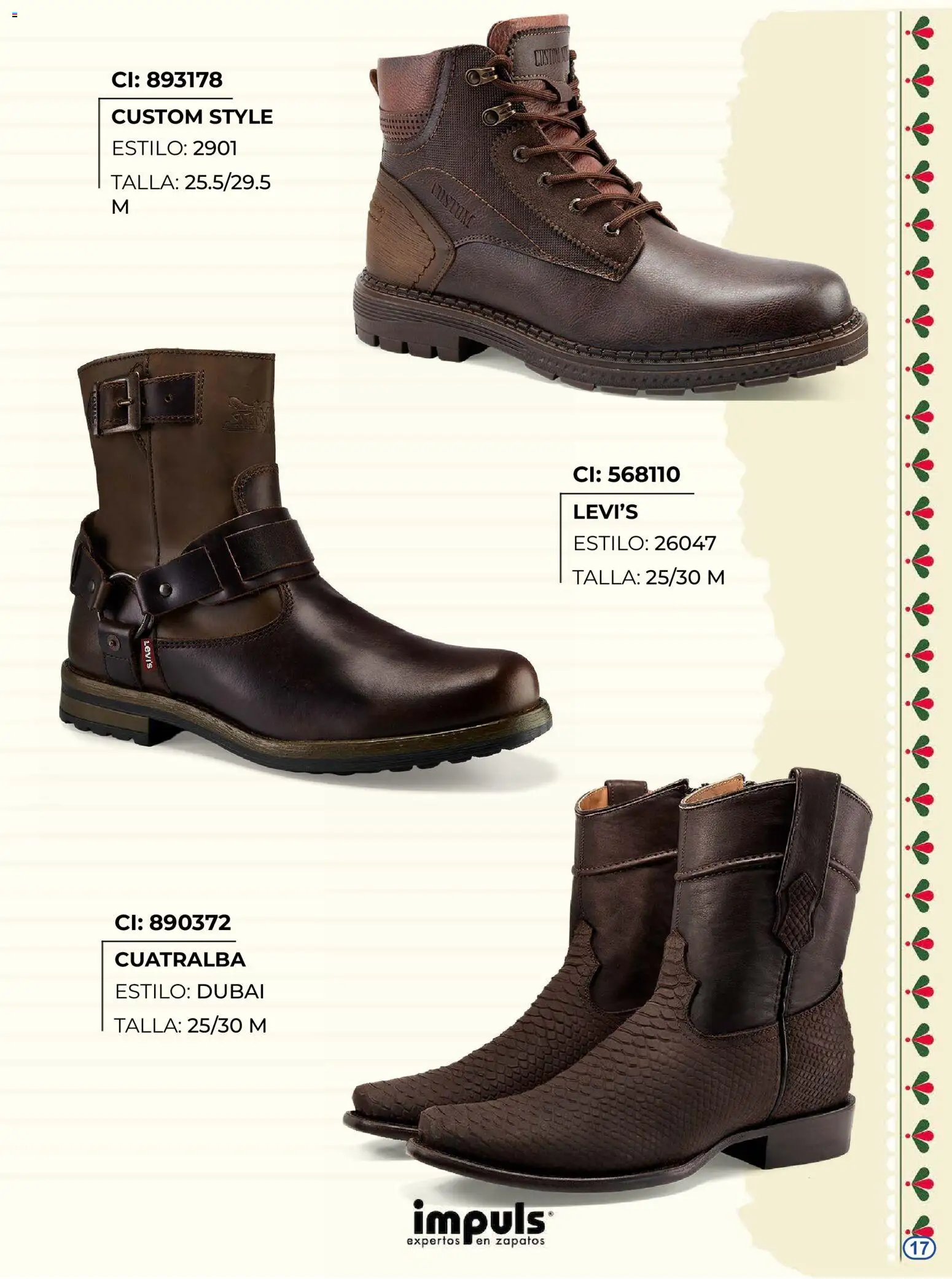 Nuevas ofertas de Impuls válidas en toda la República Mexicana desde el 27/08/2026. ¡Encuentra las mejores ofertas en Impuls catálogo Botas! | Página: 17 | Productos: Zapatos