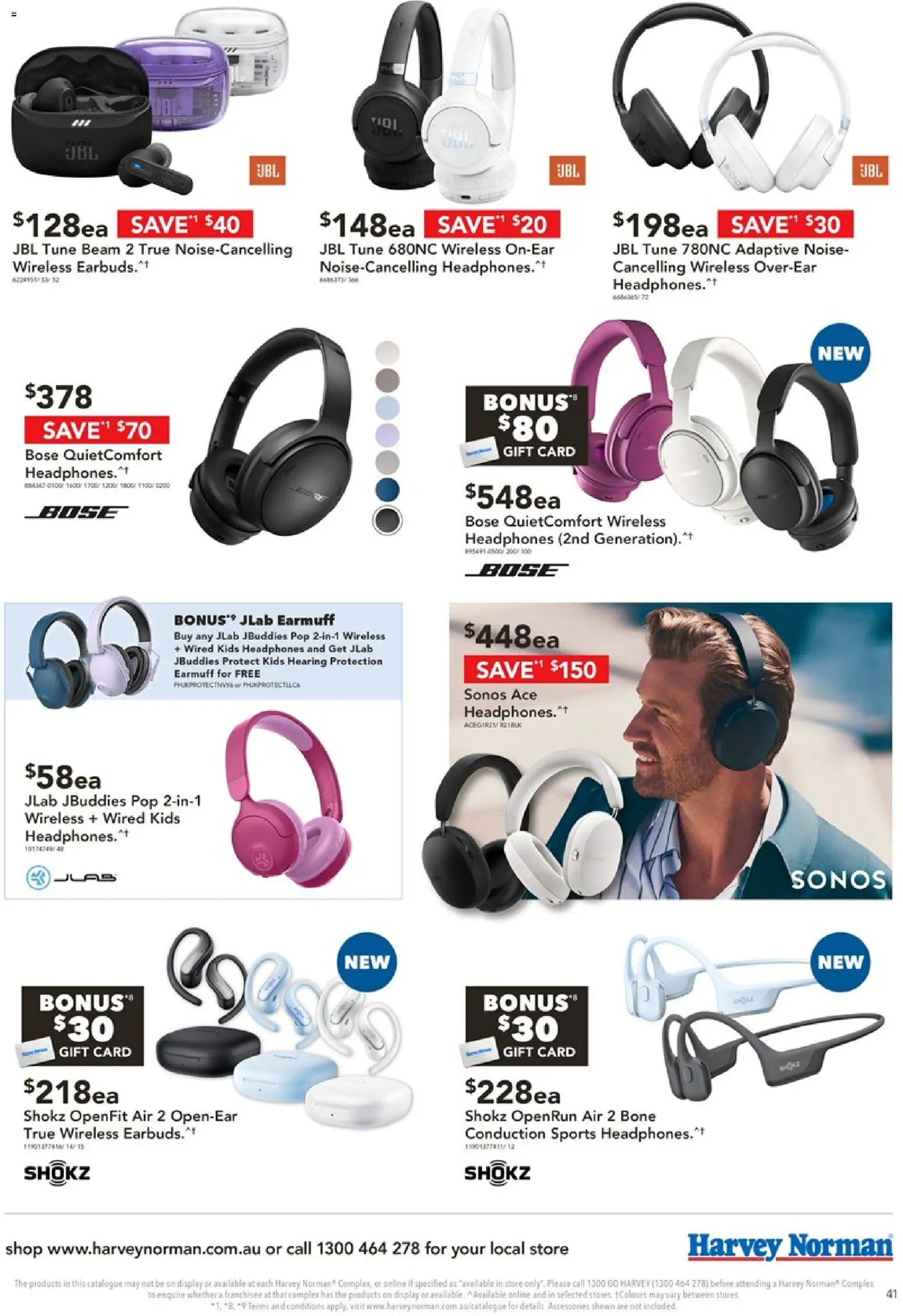 Harvey Norman catalogue - valid from 16/09/2026 | Page: 41 | Products: Accessories, Headphones, Wireless headphones
