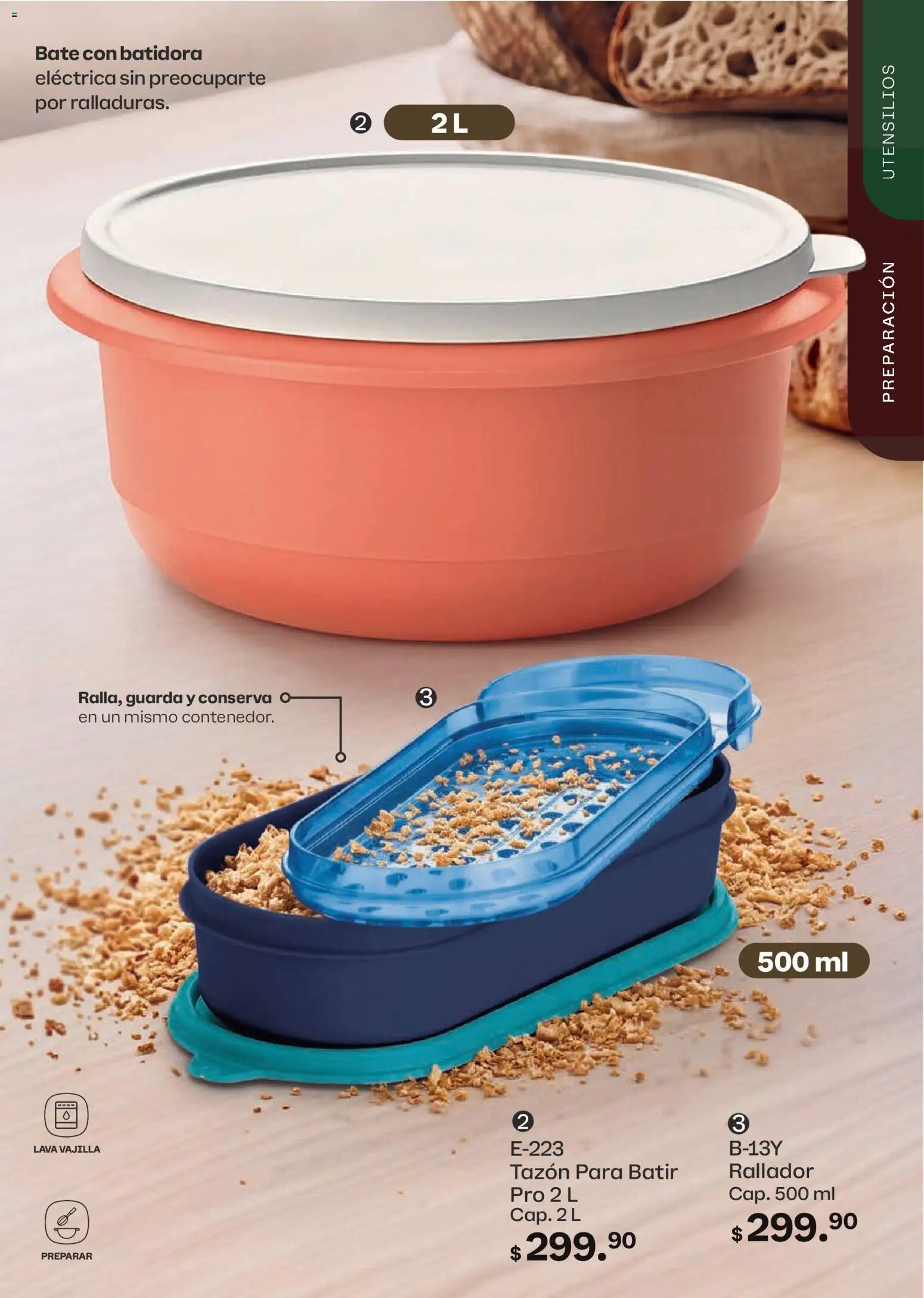 Nuevas ofertas de Tupperware válidas en toda la República Mexicana desde el 07/09/2026. ¡Encuentra las mejores ofertas en Tupperware catálogo! | Página: 97 | Productos: Vajilla, Rallador, Batidora