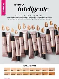 Vista previa de ¡Nueva! Base de Maquillaje TimeWise 3D, Desarrollada con la Tecnología IntelliMatch para resultados precisos y fieles al tono natural de tu piel, desde su aplicación hasta el secado. Disponible en acabado Mate o Luminoso., nuevo folleto de la tienda, válido en México a partir del 01.05.2026 | Página: 6