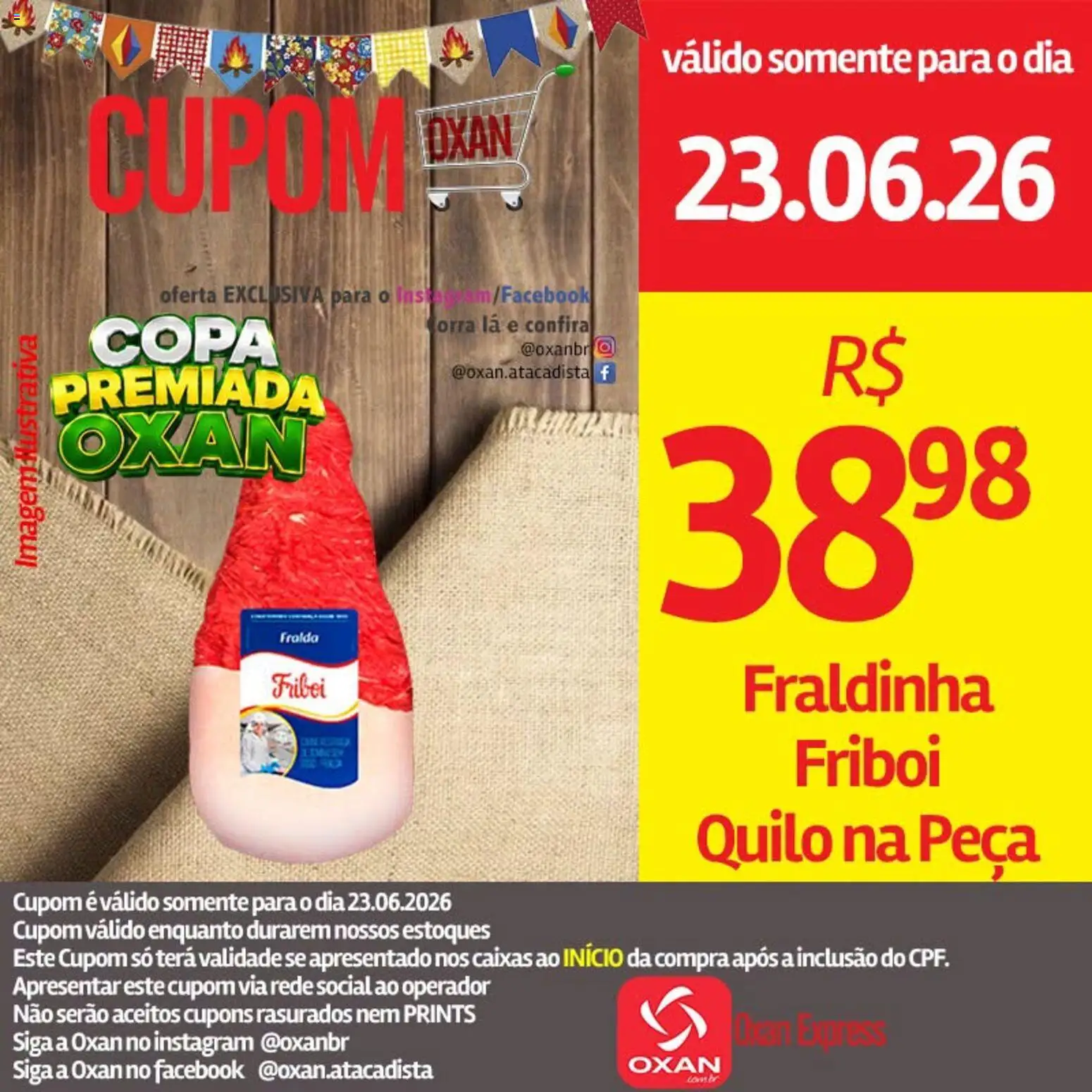 Oxan Atacadista Folheto - válido de 23/06/2026 | Página: 4 | Produtos: Fraldinha, Copa