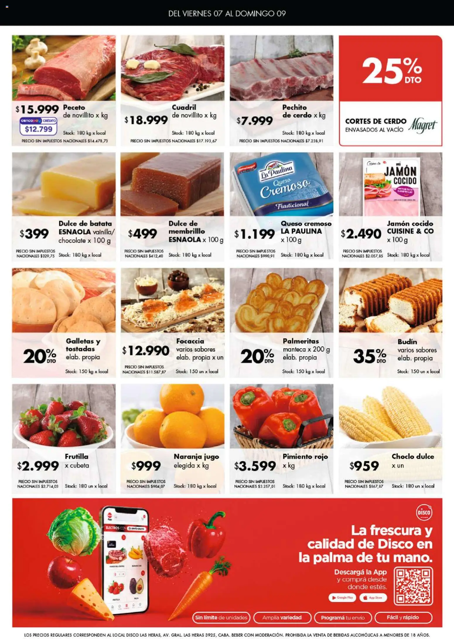 Disco - Ofertas Córdoba │ válido desde el 07/08/2026 | Página: 8 | Productos: Focaccia, Frutilla, Chocolate, Galletas
