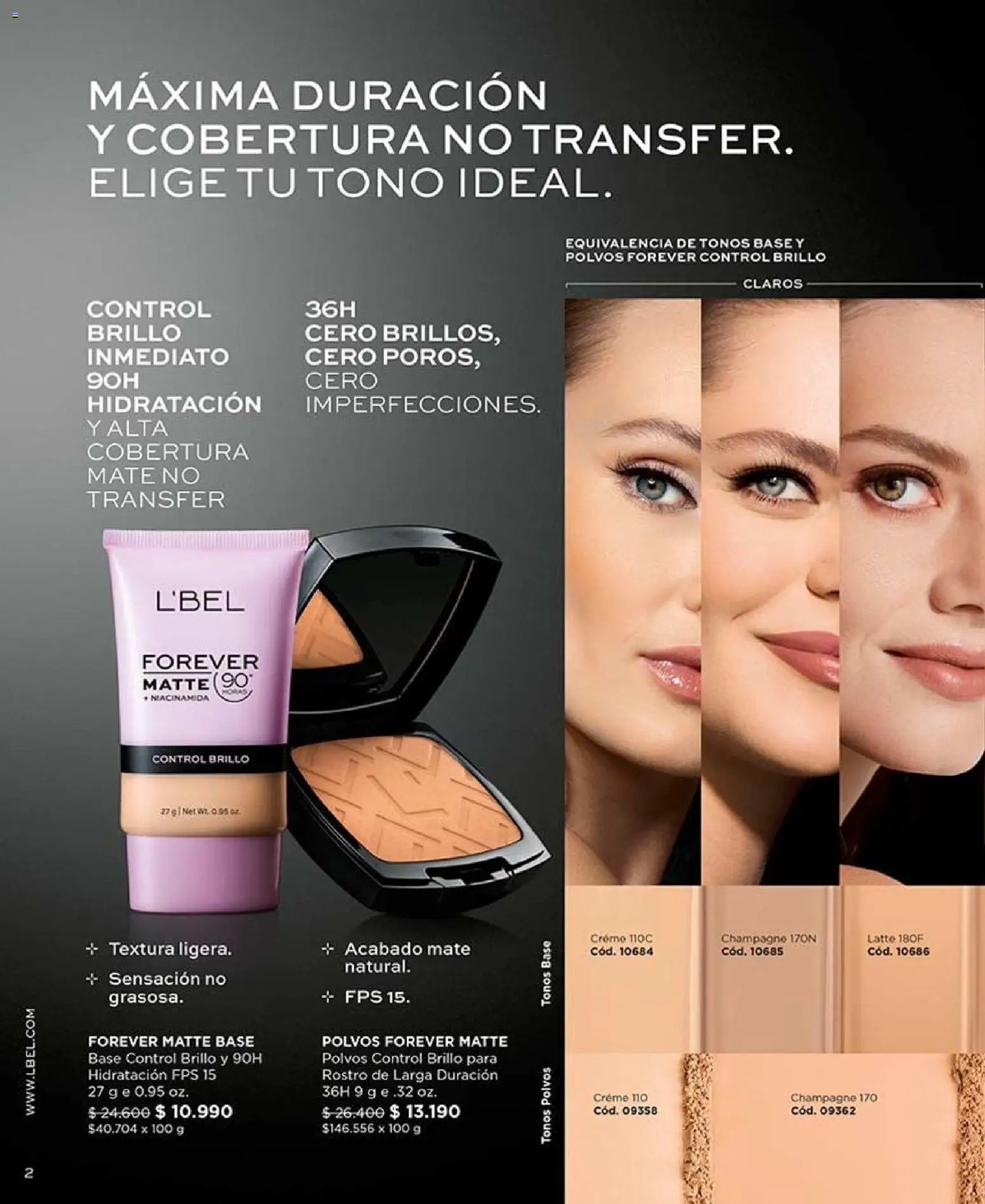 Catálogo L'Bel Campaña 12 │ válido desde el 07.07.2026 | Página: 2 | Productos: Brillo, Mate, Base