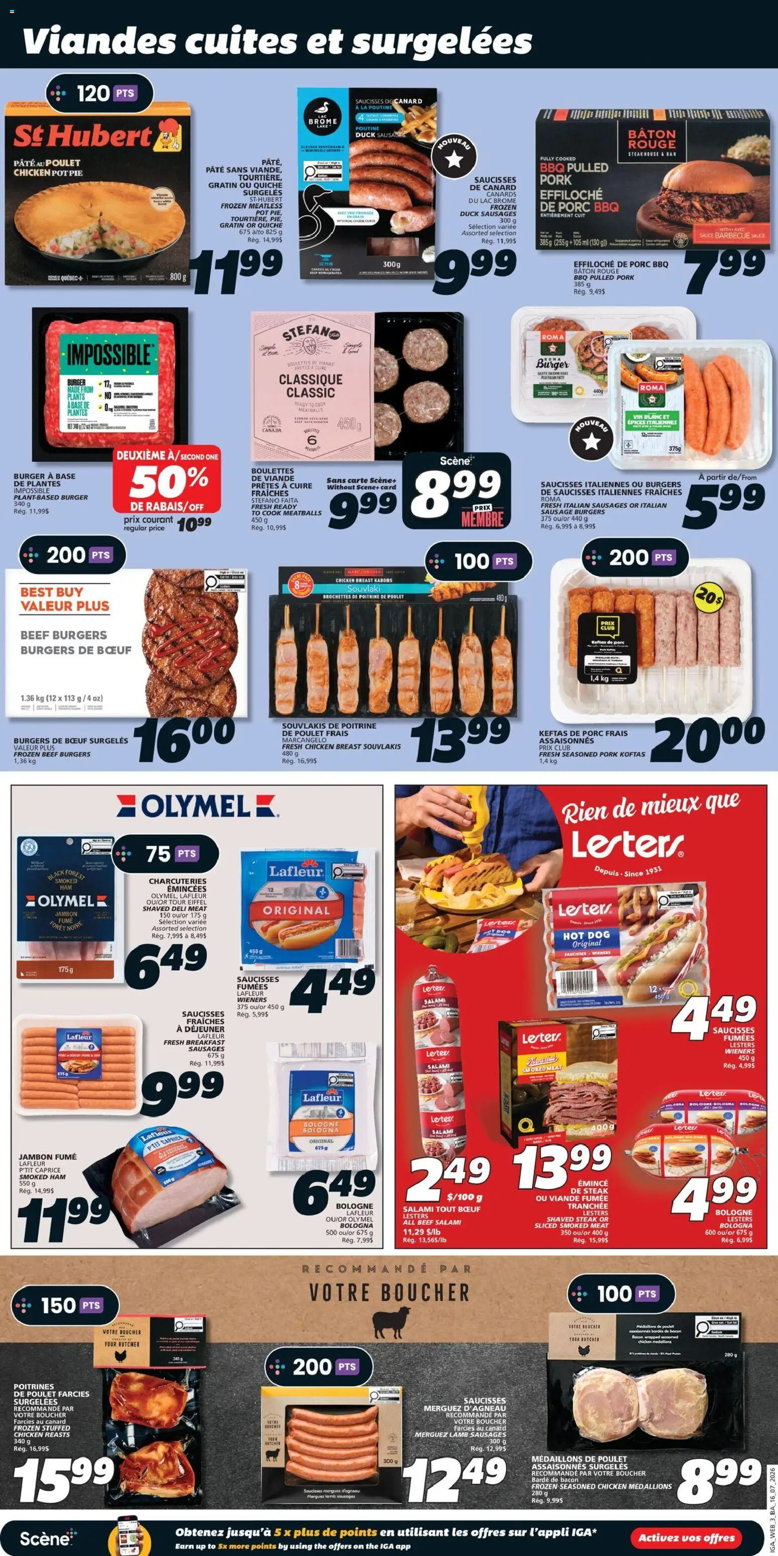 IGA flyer valid from Jul 16, 2026 | Page: 6 | Products: Bacon, Sausages, Pâté, Salami