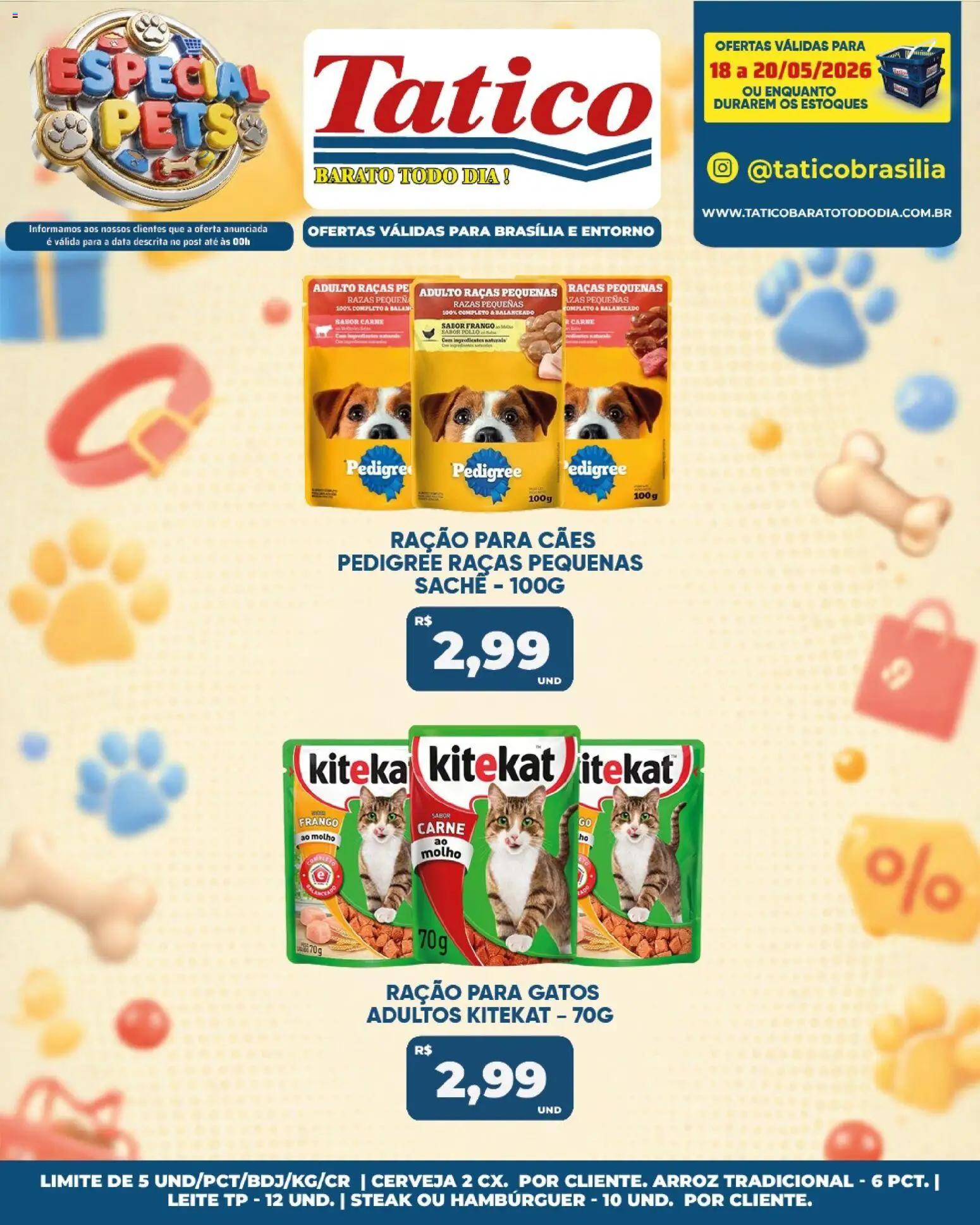 Tatico Folheto - válido de 20.05.2026 | Página: 40 | Produtos: Leite, Arroz, Carne, Frango