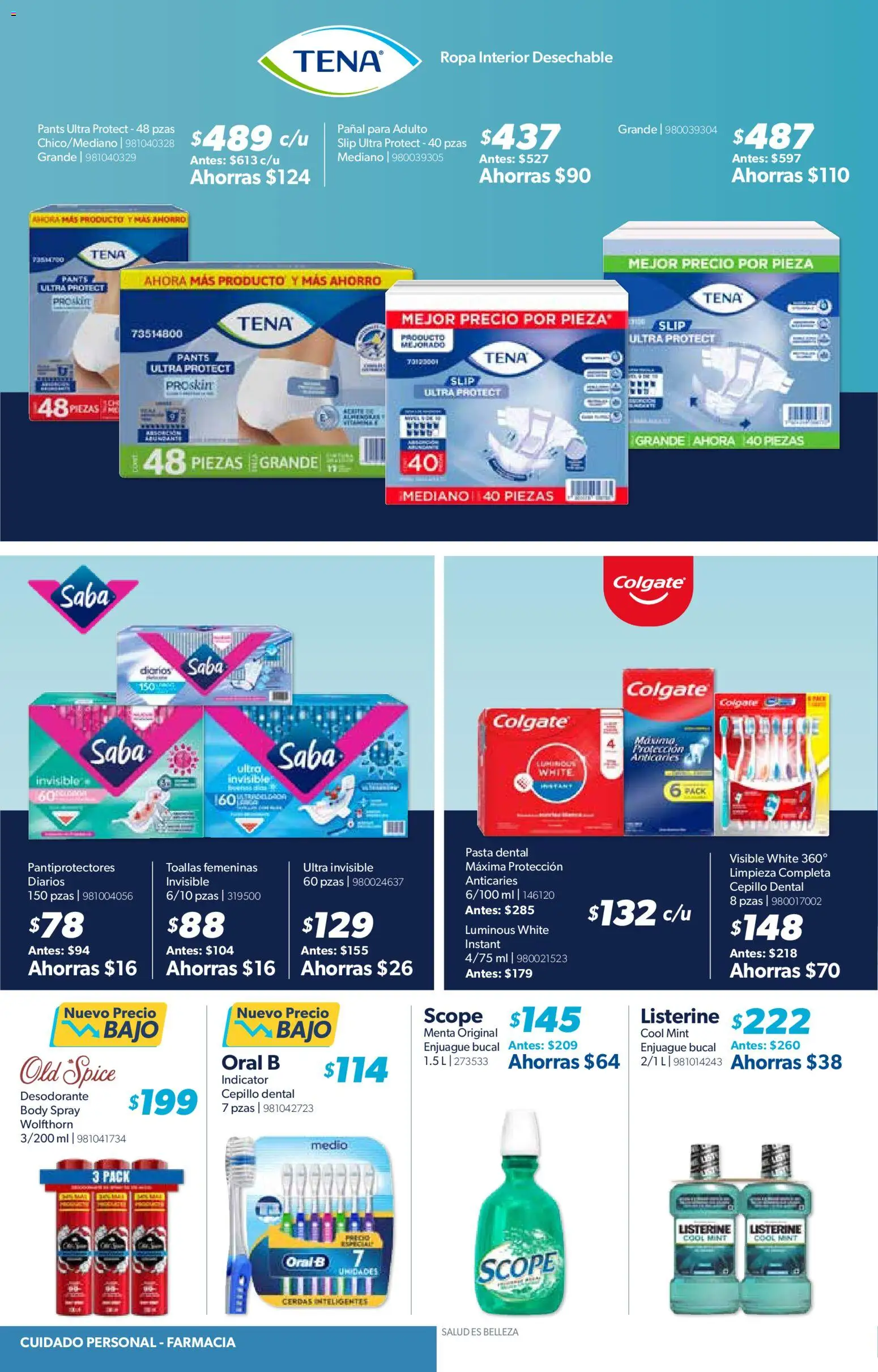 Nuevas ofertas de Sam's Club válidas en toda la República Mexicana desde el 03/03/2026. ¡Encuentra las mejores ofertas en Sam's Club catálogo! | Página: 14 | Productos: Pasta dental, Enjuague bucal, Col, Body