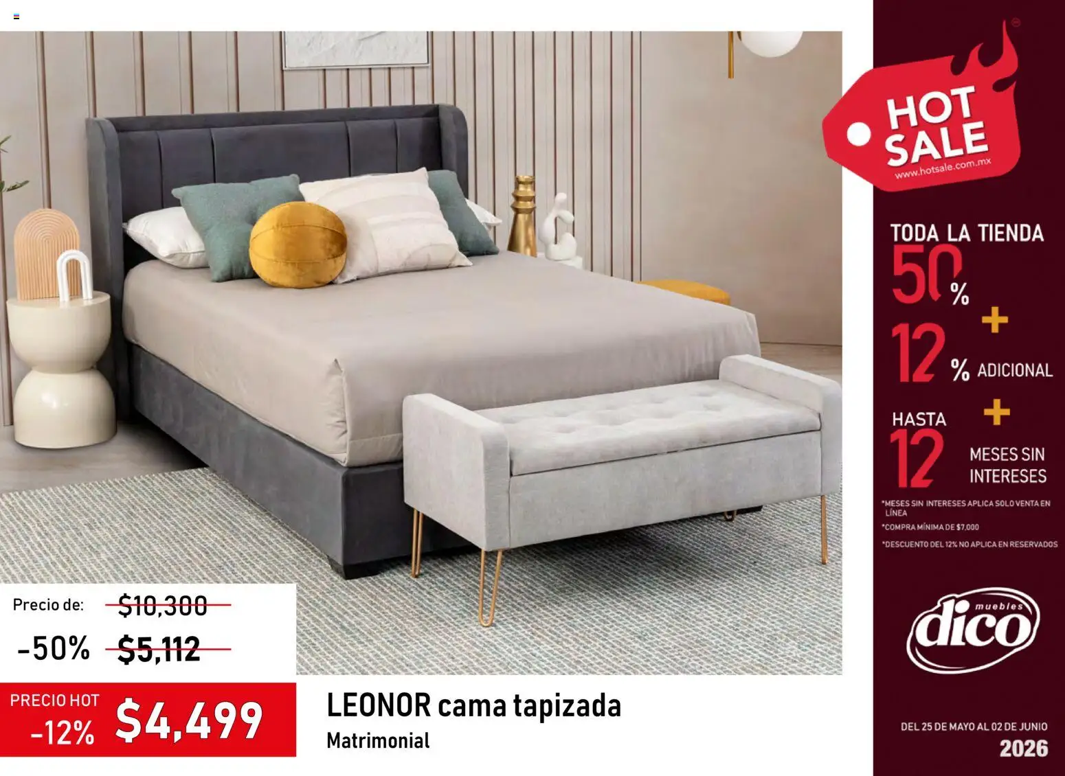 Nuevas ofertas de Muebles Dico válidas en toda la República Mexicana desde el 25.05.2026. ¡Encuentra las mejores ofertas en Muebles Dico - Hot Sale 2026 | Pacifico! | Página: 4