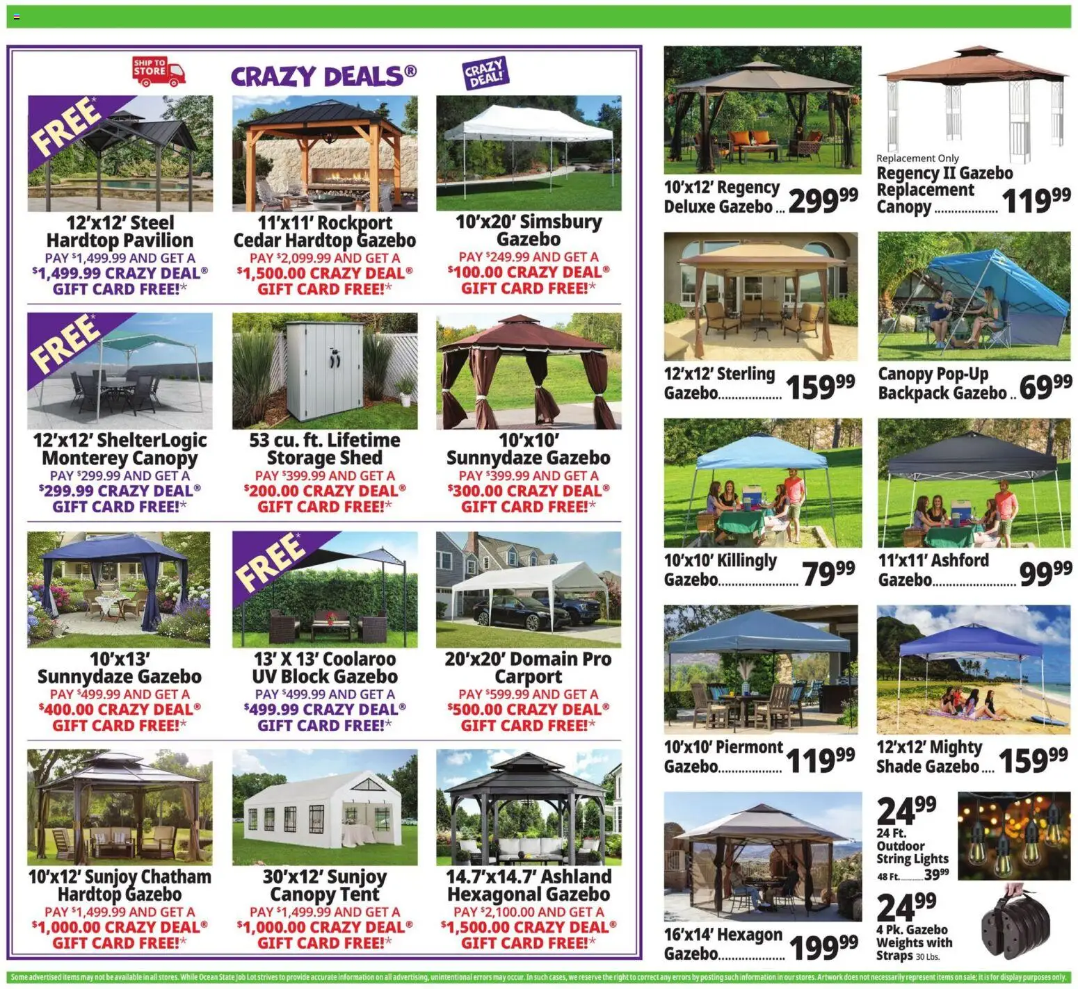 Ocean State Job Lot Weekly Ad - valid from 04.06.2026 | Page: 12 | Products: Tent, Backpack
