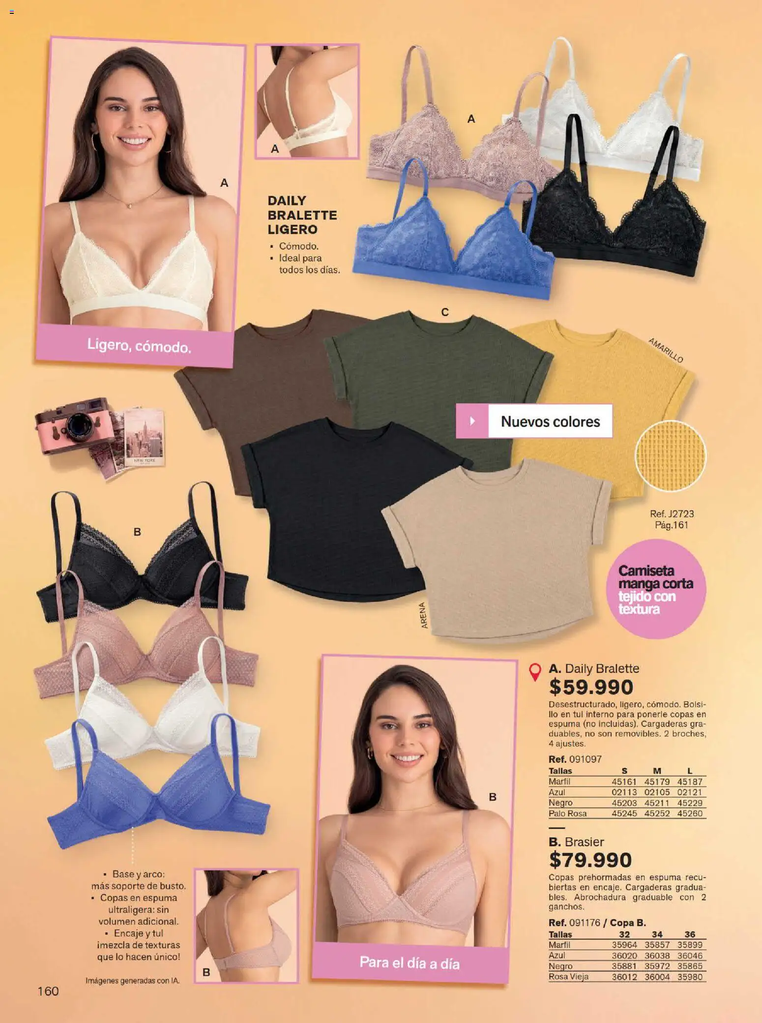 Leonisa revista - valida desde el 15/07/2026 | Página: 160 | Productos: Espuma, Brasier, Camiseta