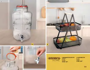 Vista previa de Andrea catálogo Home, nuevo folleto de la tienda, válido en México a partir del 25.01.2026 | Página: 123 | Productos: Frutero, Agua