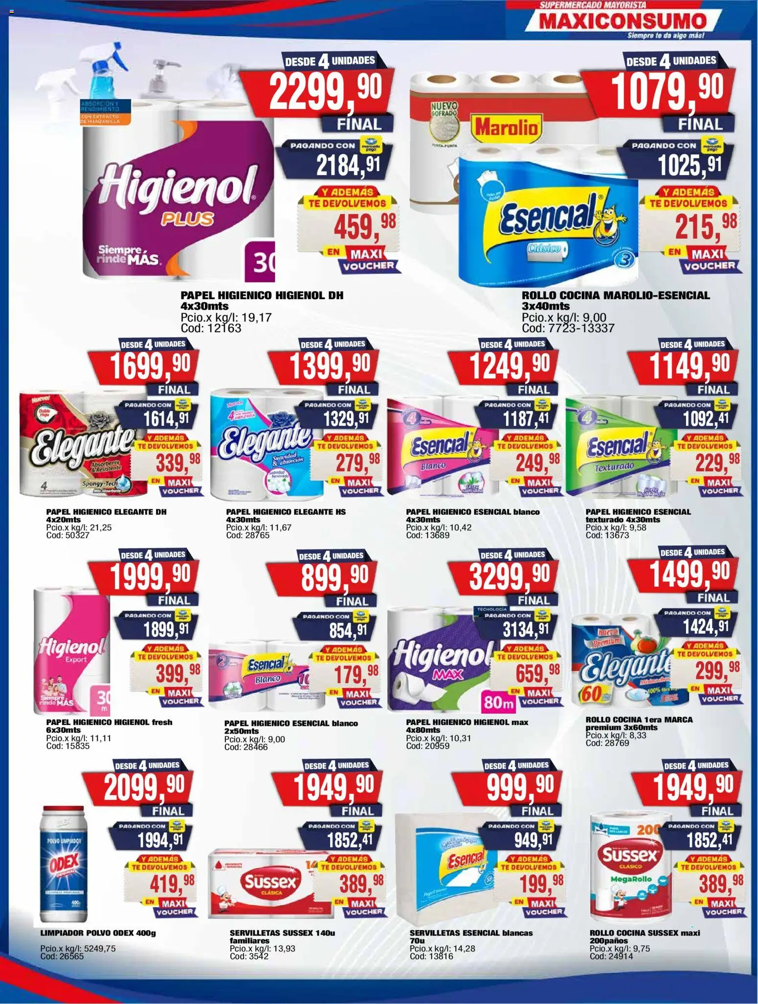 Maxiconsumo ofertas │ válido desde el 11.05.2026 | Página: 26 | Productos: Papel higiénico, Cocina, Polvo, Té