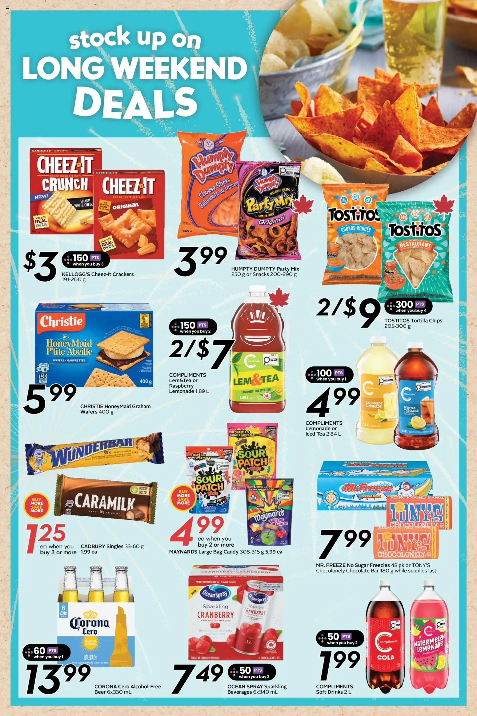 Safeway flyer valid from 14.05.2026 | Page: 15 | Products: Chips, Milk, Cheese, Chocolate