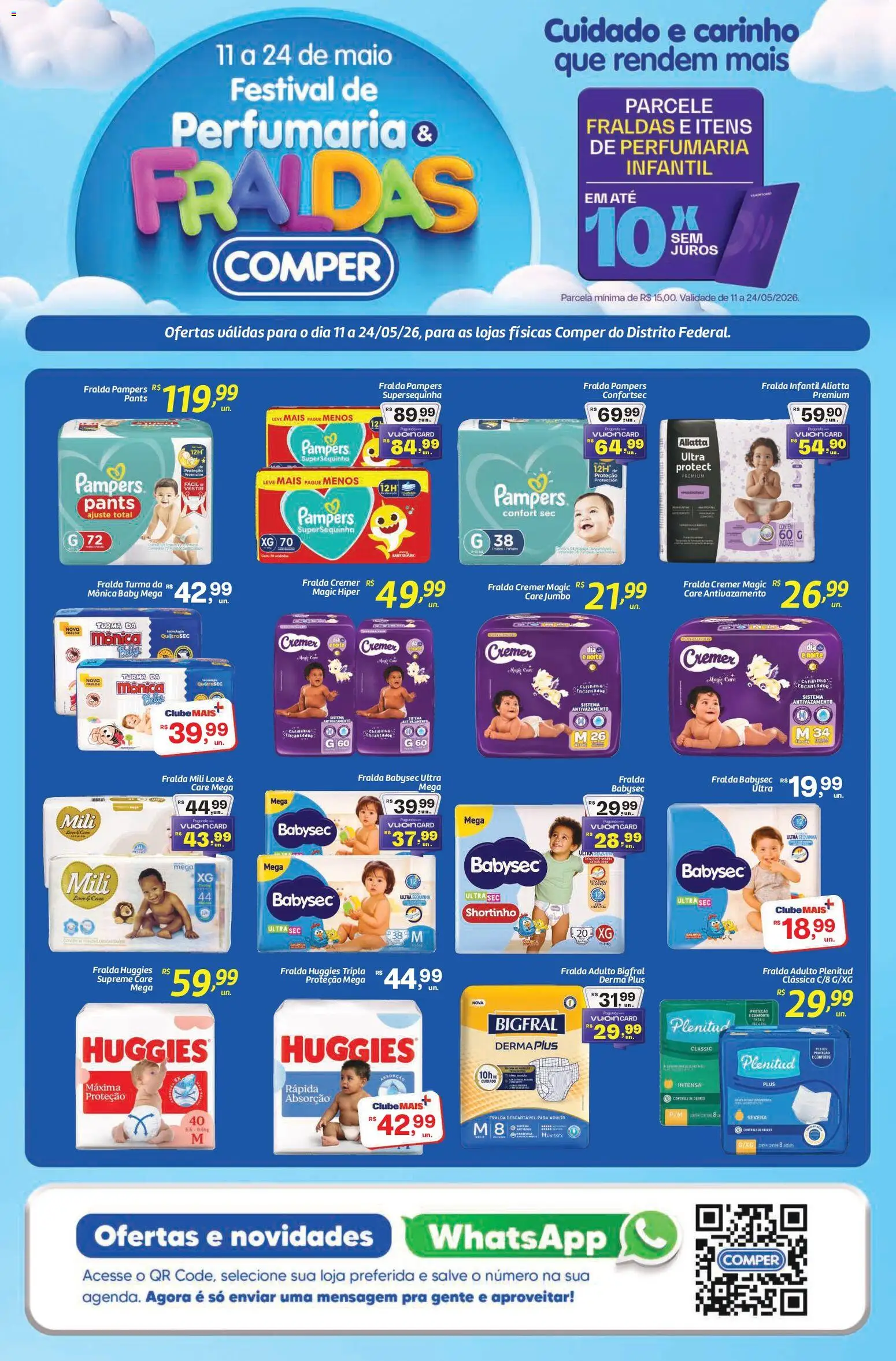 Comper Folheto - válido de 11.05.2026 | Página: 1 | Produtos: Fralda pampers, Pampers, Creme, Fraldas