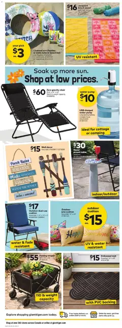 Preview of Zero gravity chair, 25.5" x 35" x 43", 264.5 lb weight capacity #1606933 from shop Giant Tiger valid from 13.05.2026 | Page: 15