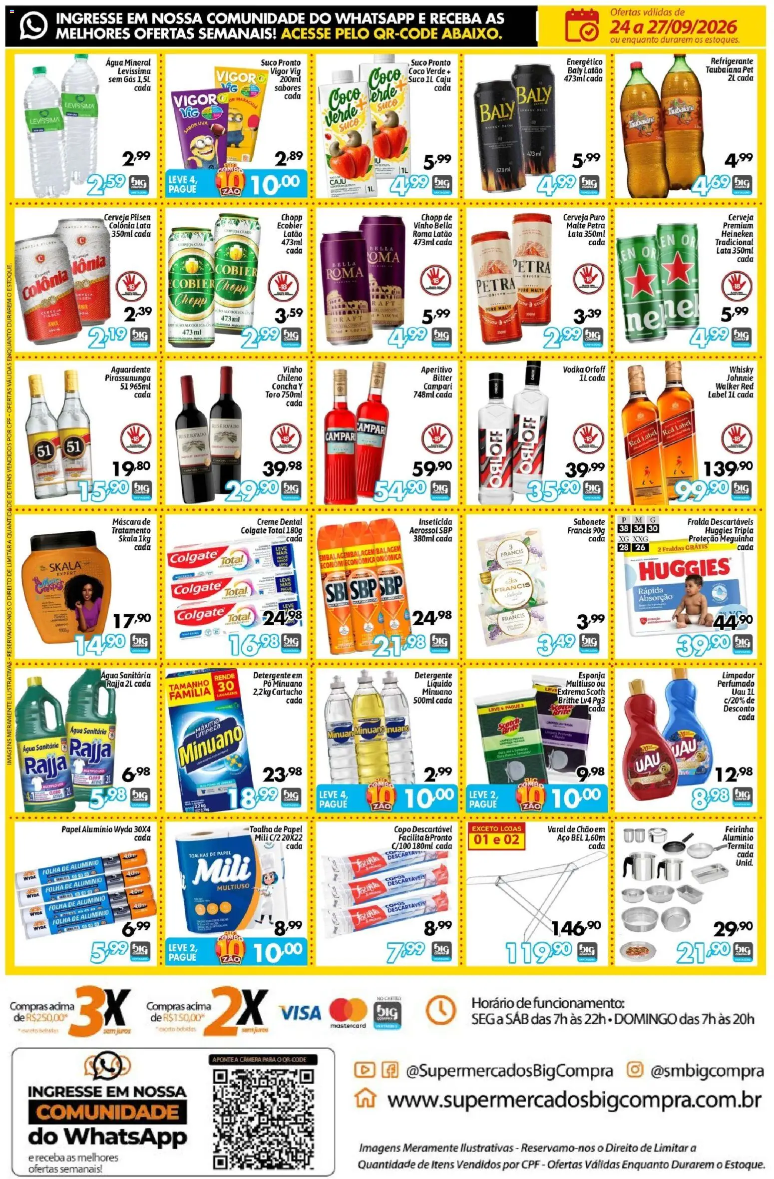 Big Compra Folheto - válido de 24/09/2026 | Página: 4 | Produtos: Pó, Detergente, Vodka, Creme dental