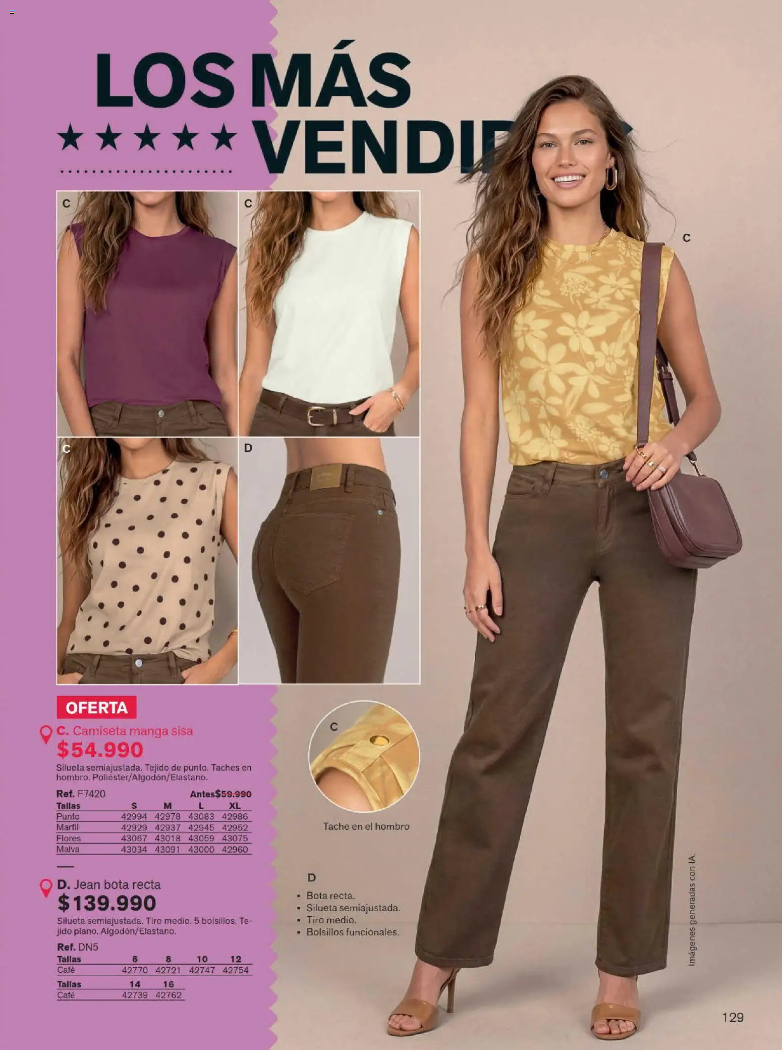 Leonisa revista - valida desde el 15/07/2026 | Página: 129 | Productos: Té, Jean, Camiseta, Café