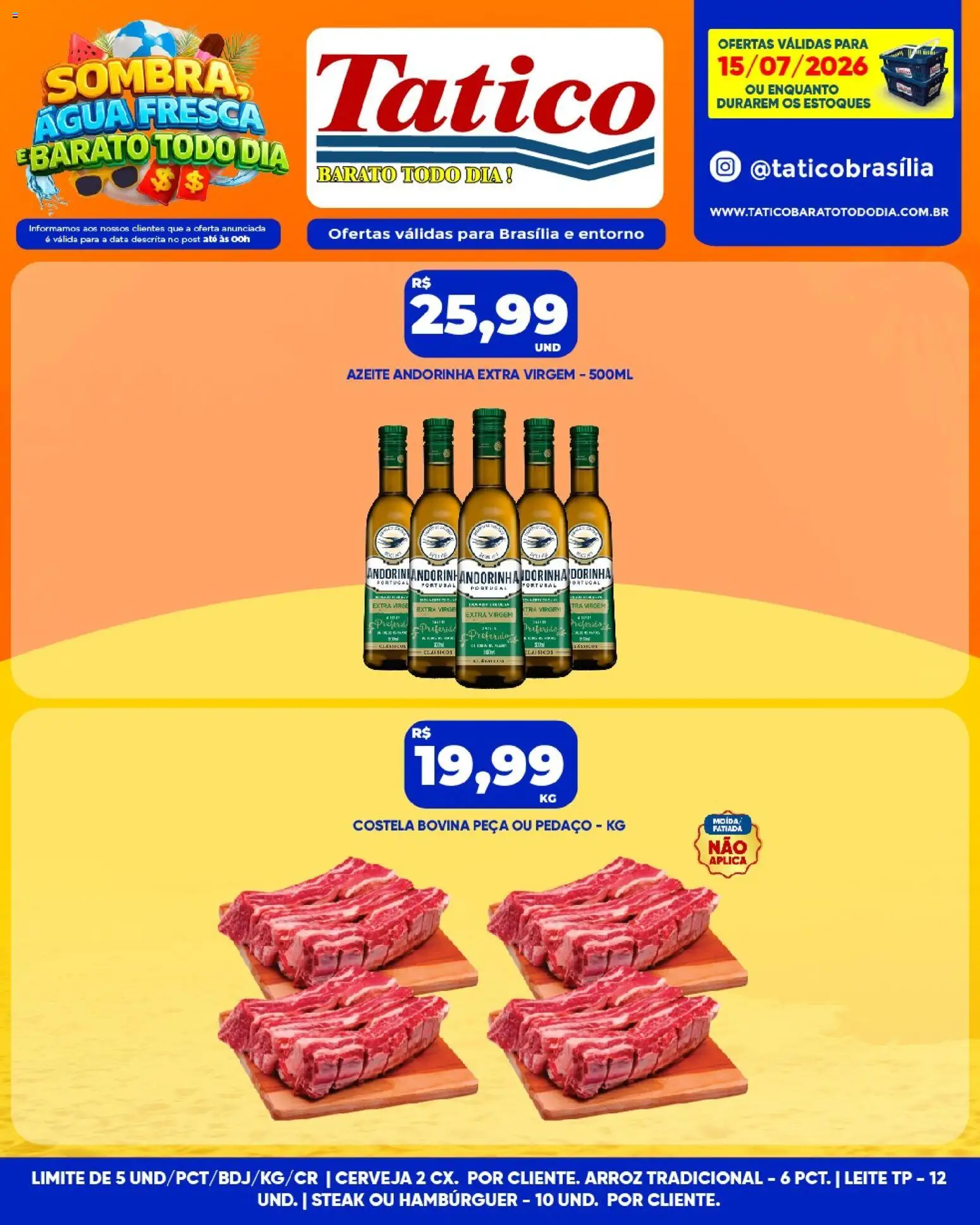 Tatico Folheto - válido de 16/07/2026 | Página: 30 | Produtos: Cerveja, Arroz, Hambúrguer, Azeite