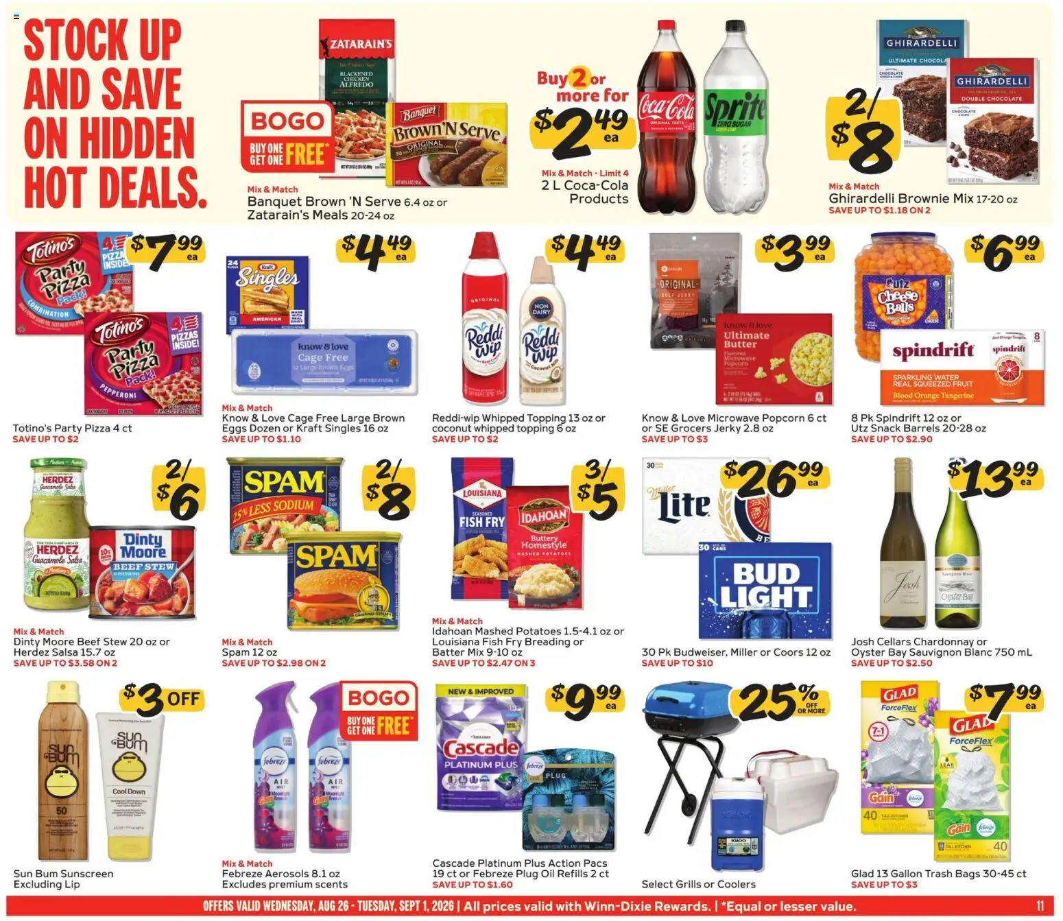Winn Dixie Weekly Ad - valid from 08/26/2026 | Page: 11 | Products: Oil, Fish, Water, Sprite