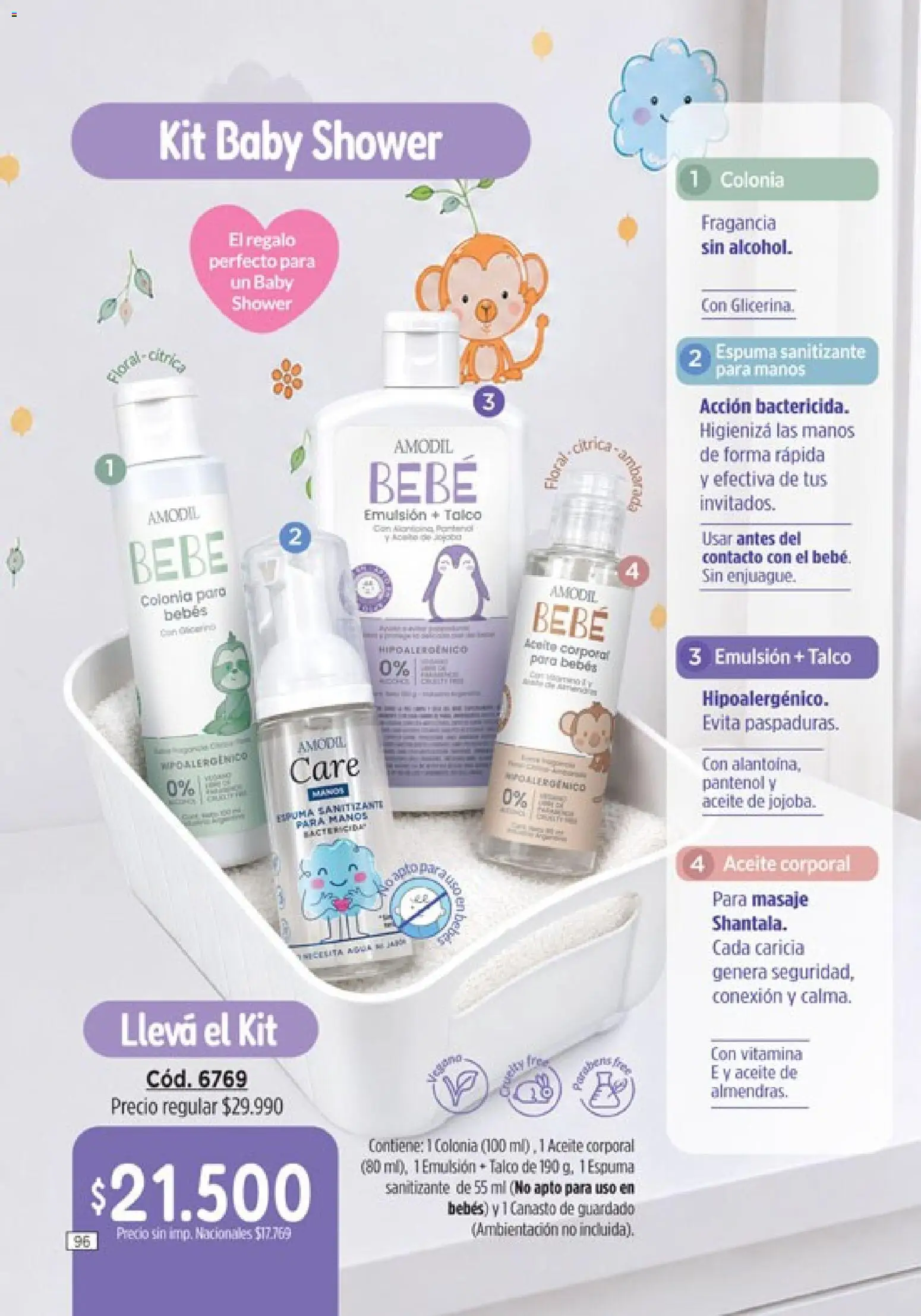 Catálogo Amodil Campaña 14 │ válido desde el 07/08/2026 | Página: 96 | Productos: Sanitizante, Fragancia, Aceite corporal, Espuma