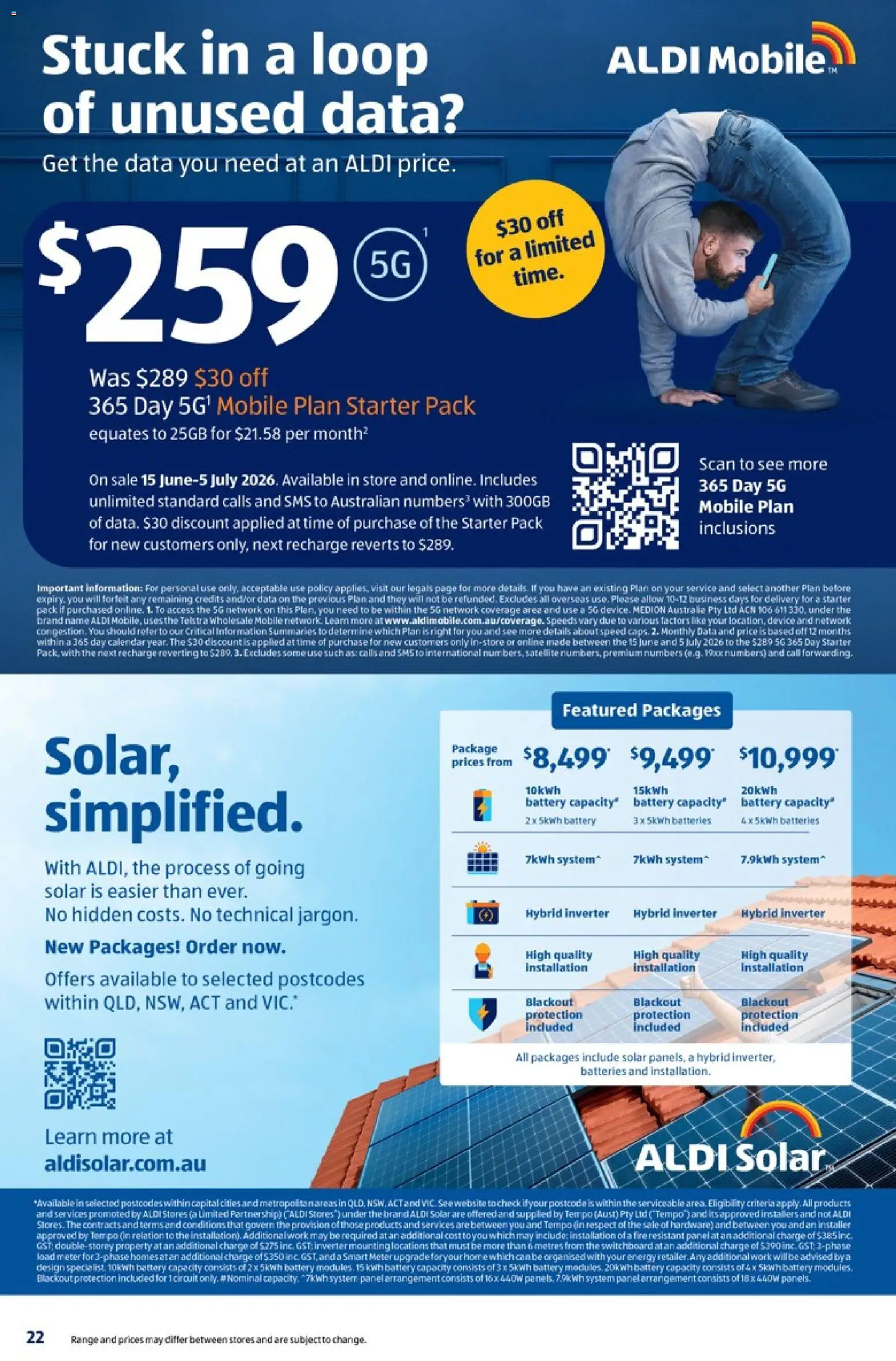 Aldi catalogue - valid from 24.06.2026 | Page: 22 | Products: Battery, Device, Satellite, Mobile