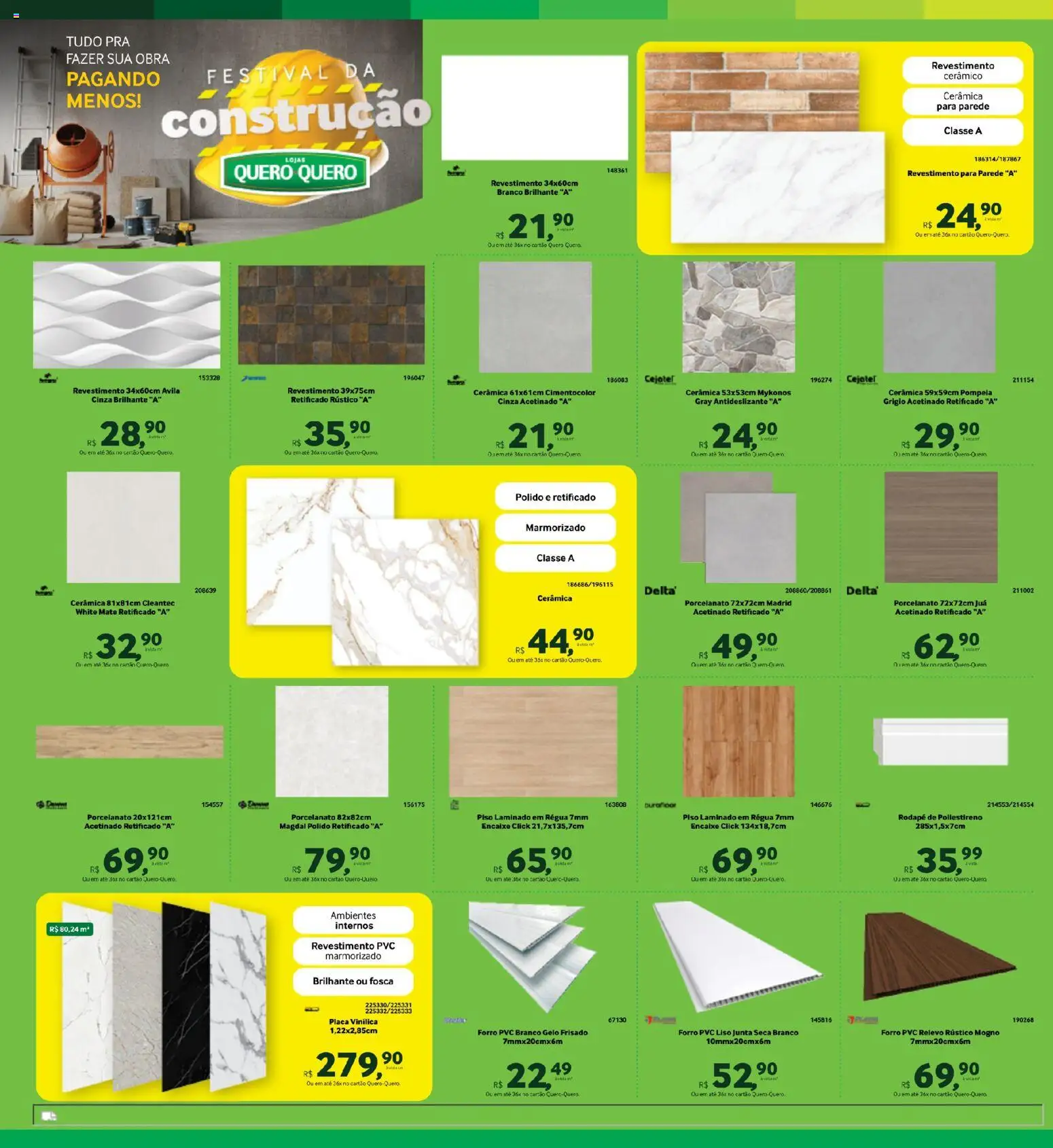 Lojas Quero-Quero Folheto - válido de 09.06.2026 | Página: 2 | Produtos: Cejatel, Piso, Piso laminado, Porcelanato