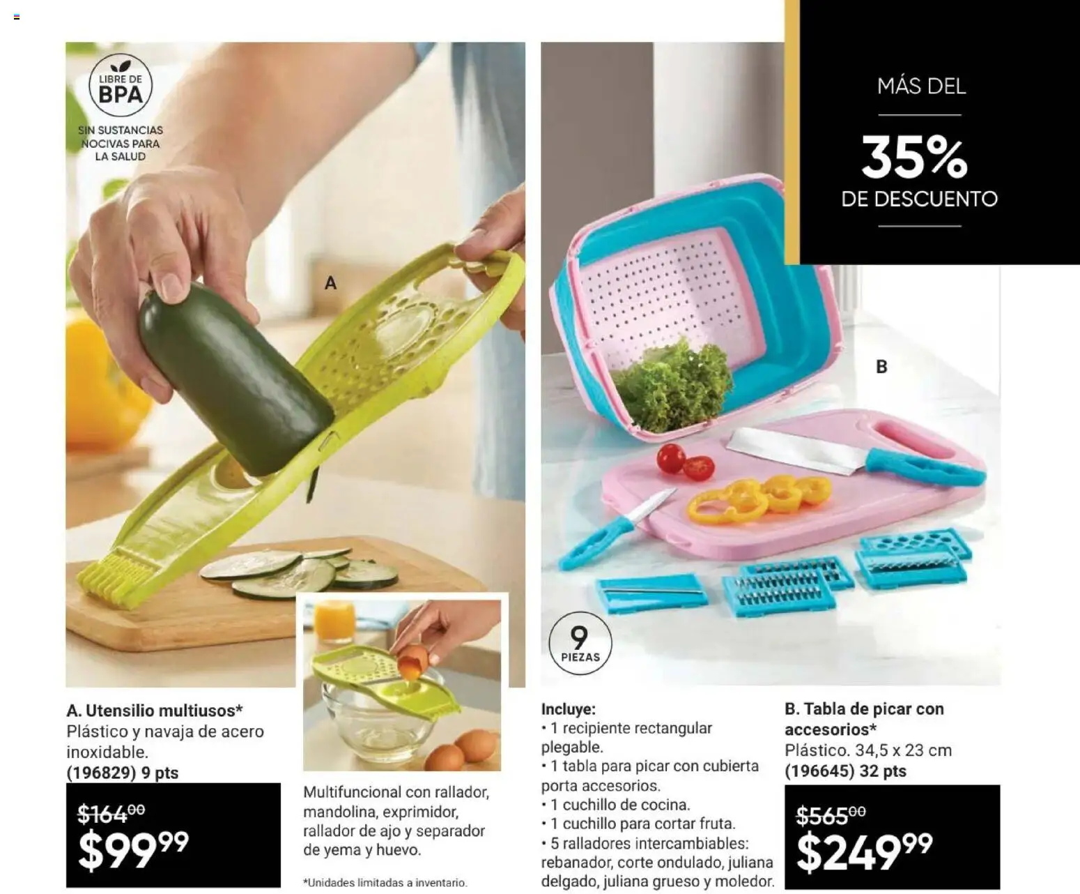 Nuevas ofertas de AVON válidas en toda la República Mexicana desde el 24.04.2026. ¡Encuentra las mejores ofertas en AVON Casa & Estilo 7 2026! | Página: 155 | Productos: Navaja, Ajo, Cuchillo