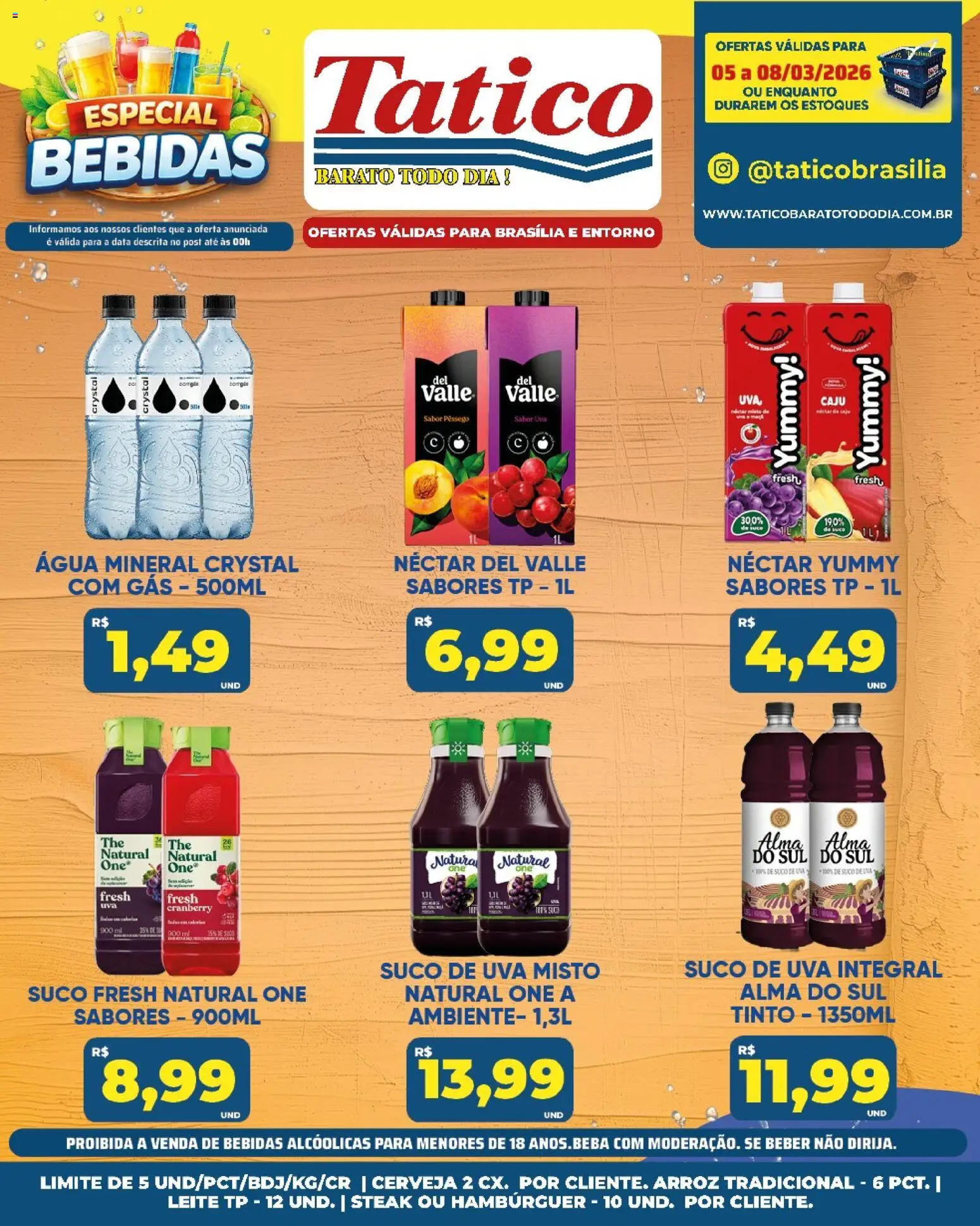 Tatico Folheto - válido de 09.03.2026 | Página: 38 | Produtos: Caju, Pêssego, Leite, Hambúrguer