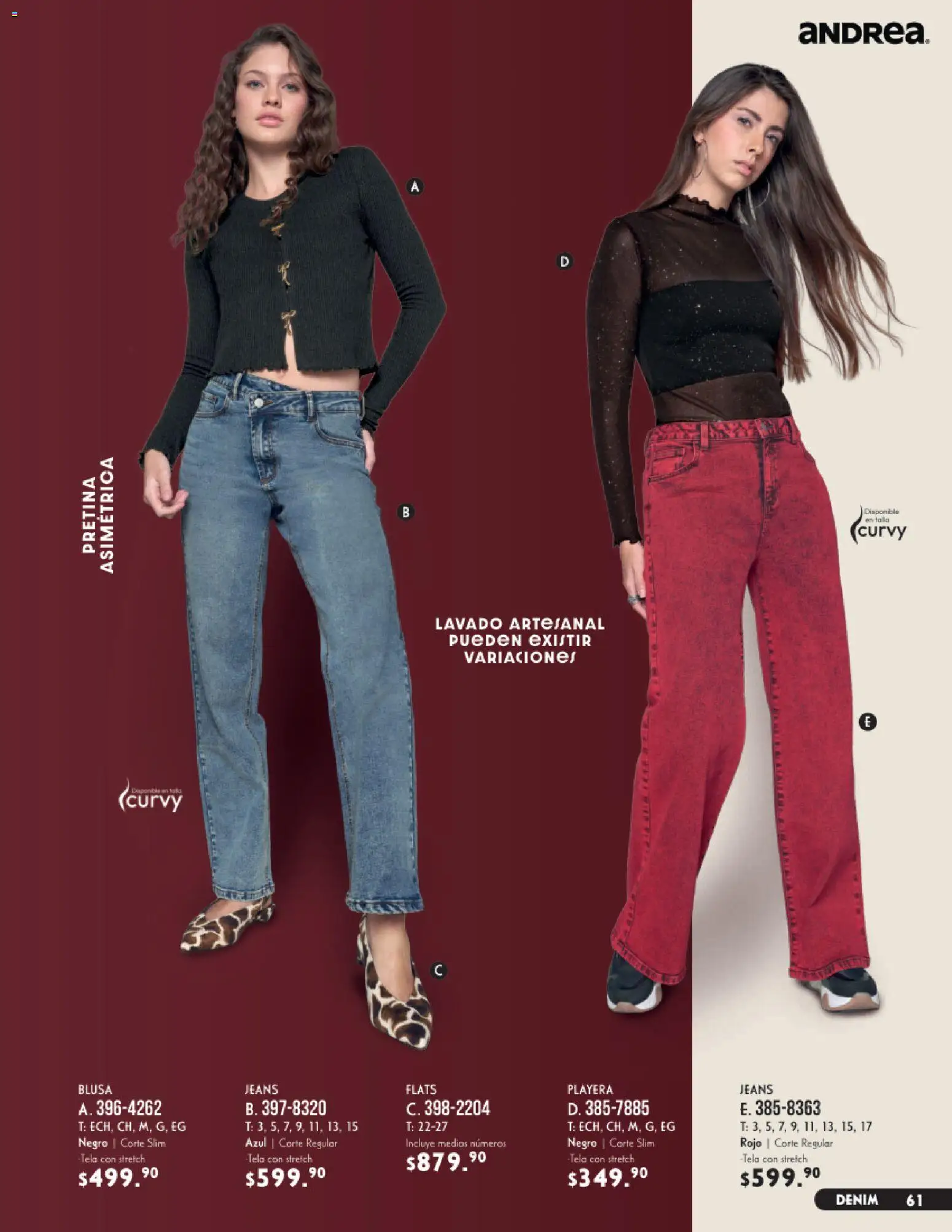 Nuevas ofertas de Andrea válidas en toda la República Mexicana desde el 23/08/2026. ¡Encuentra las mejores ofertas en Andrea catálogo Vestir! | Página: 61 | Productos: Blusa, Playera